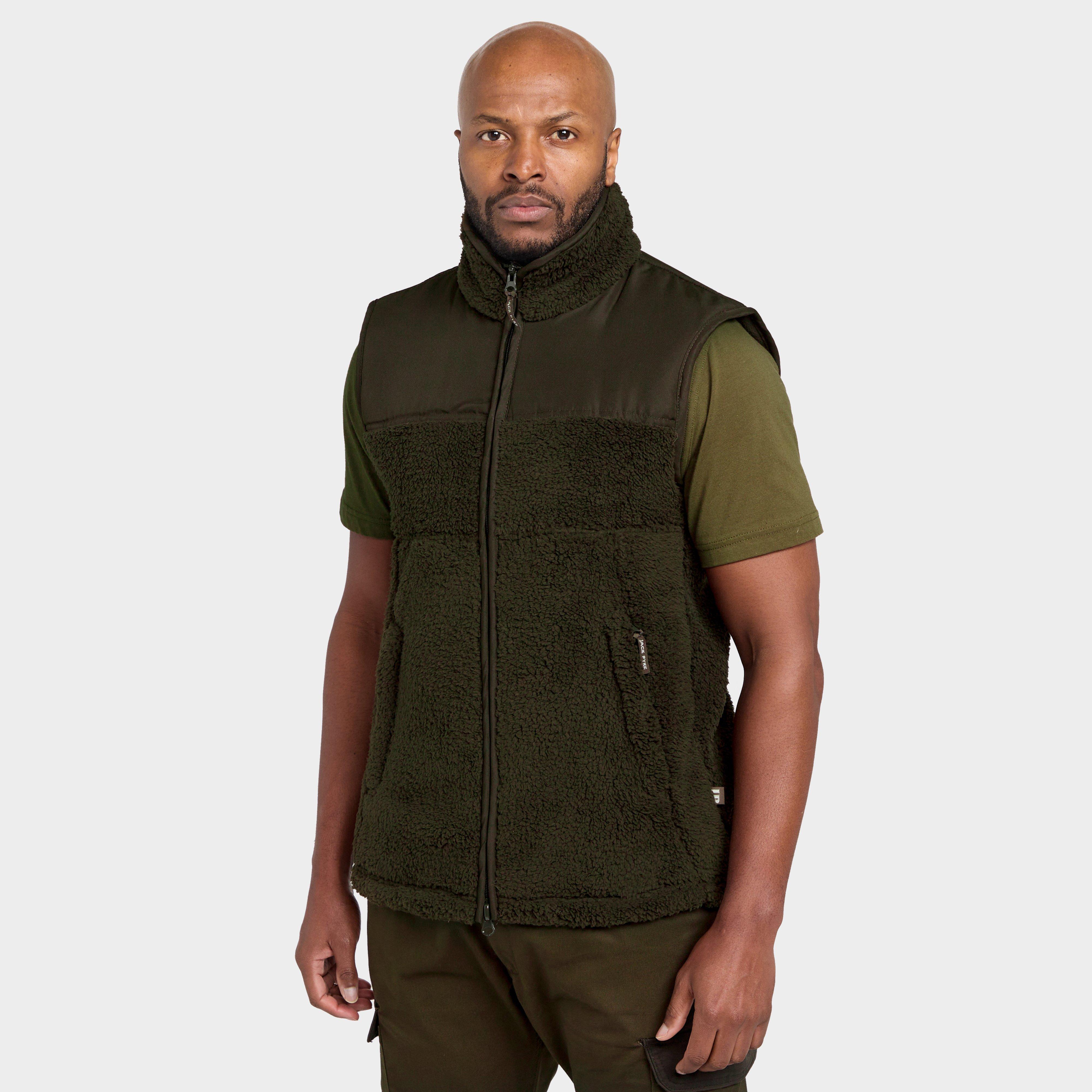 Image of Jack Pyke Sherpa Fleece Gilet - Green, Green