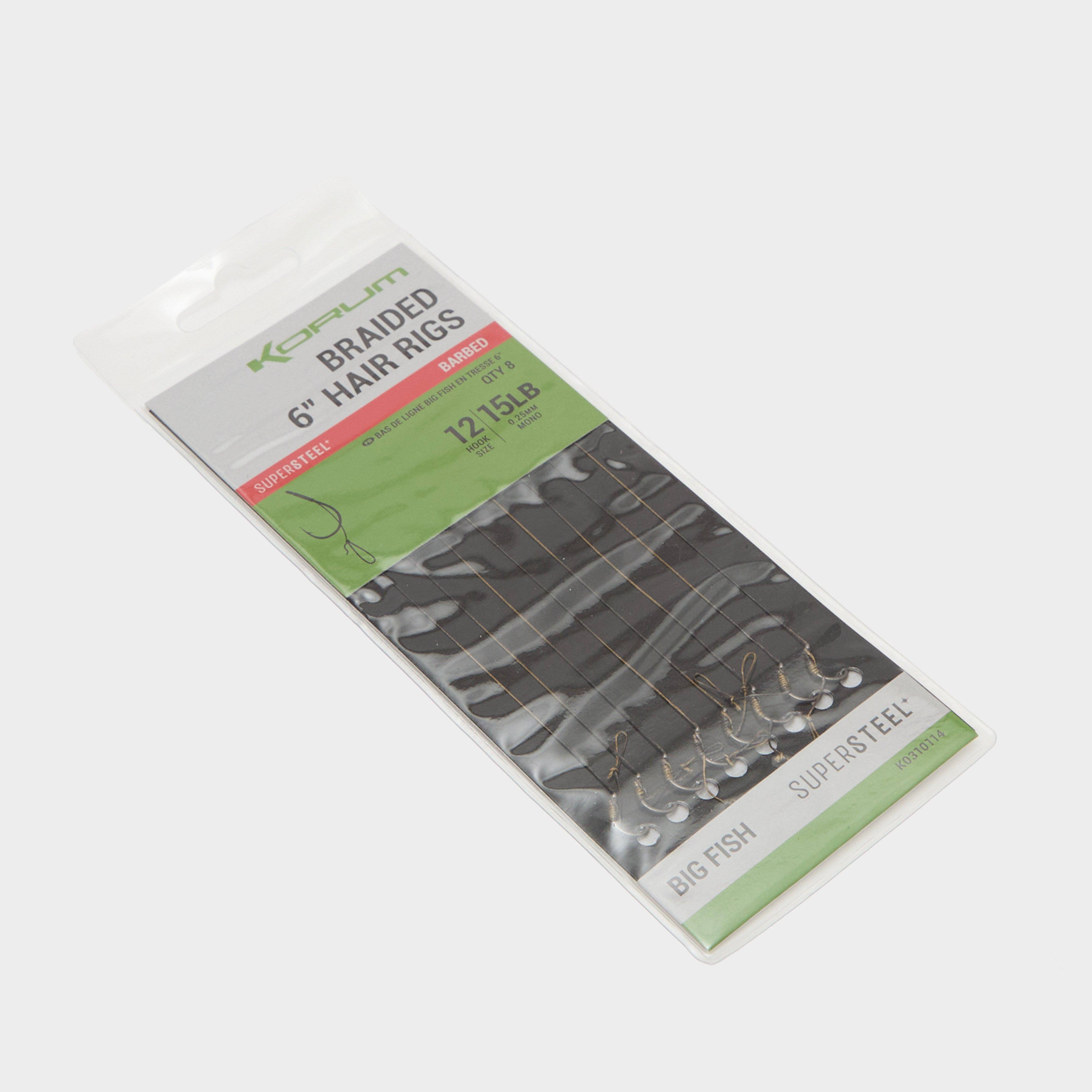 Image of Korum Big Fish Quickstop Hair Rigs 6 Inch Barbed Size 12, B
