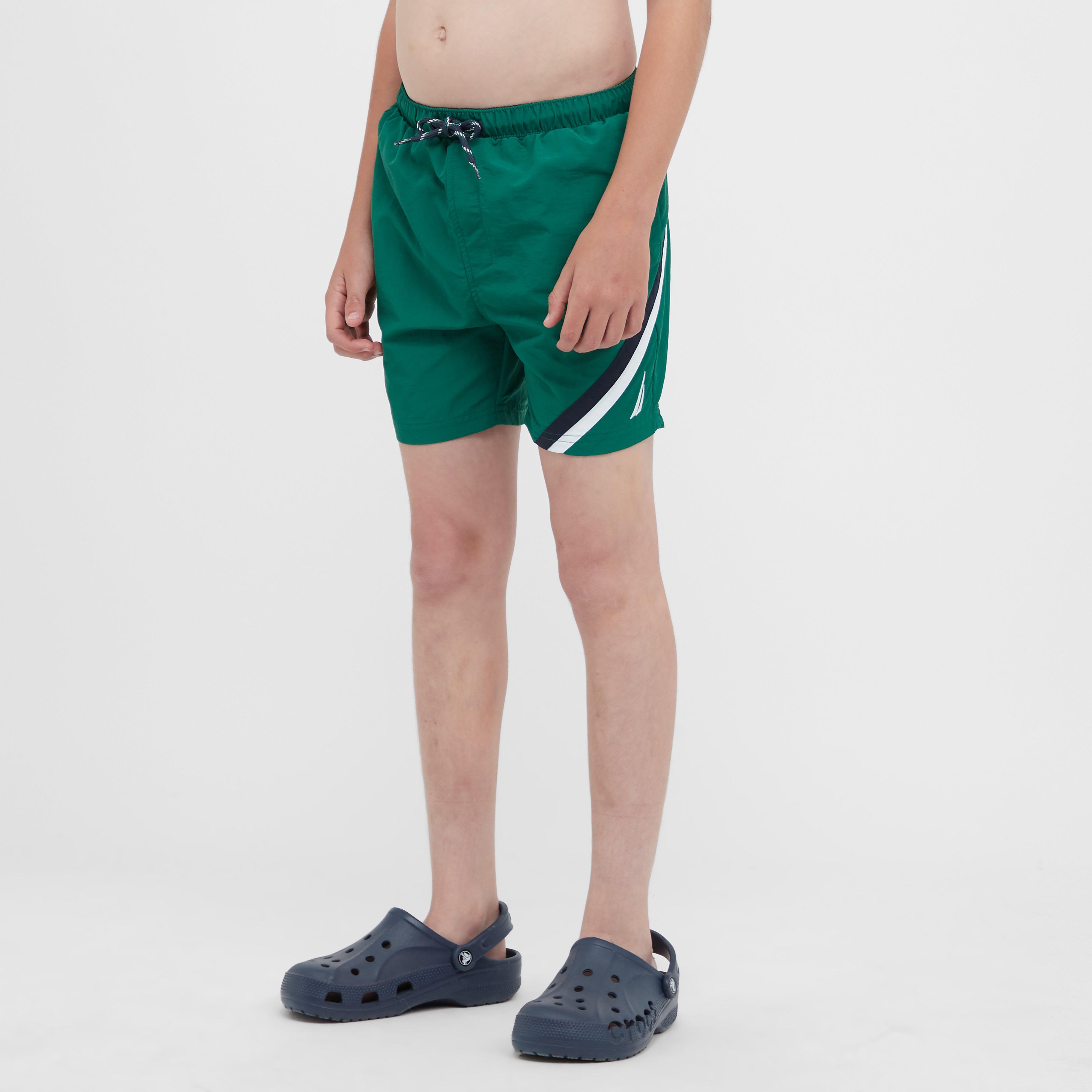 Image of Nautica Competition Kids Gimley Swim Shorts - Green, Green
