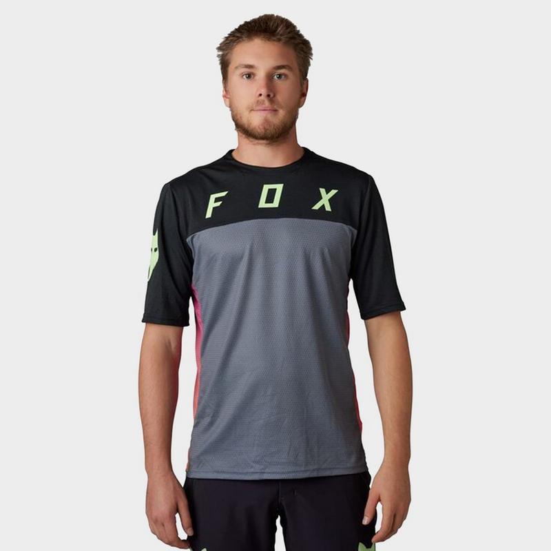 Millets FOX Men's Defend Cekt Short Sleeved Jersey - Black, Black