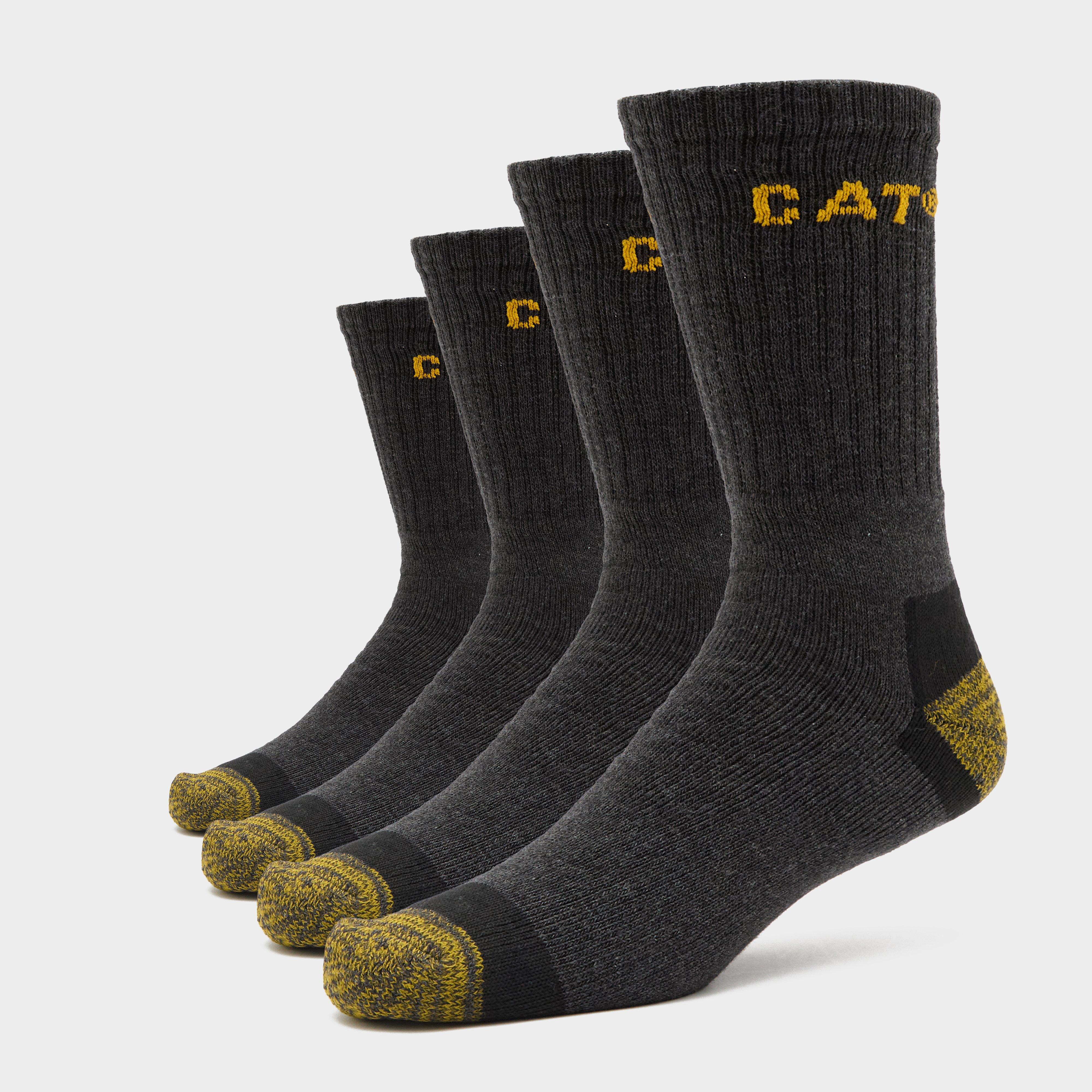 Image of Cat Premium Work Sock Pack Of 4 - Grey, Grey