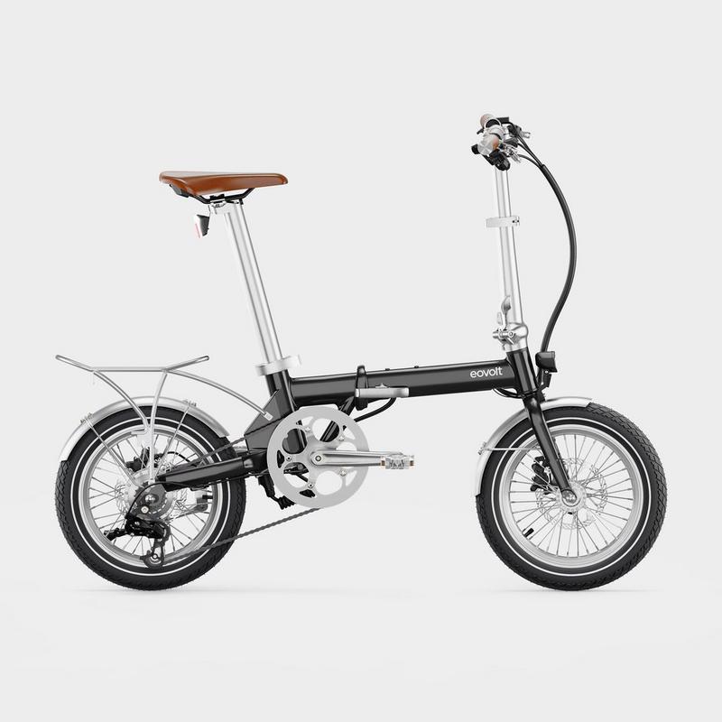 Millets Eo Volt Morning 16 Origins Vintage Electric Folding Bike - Black, Black