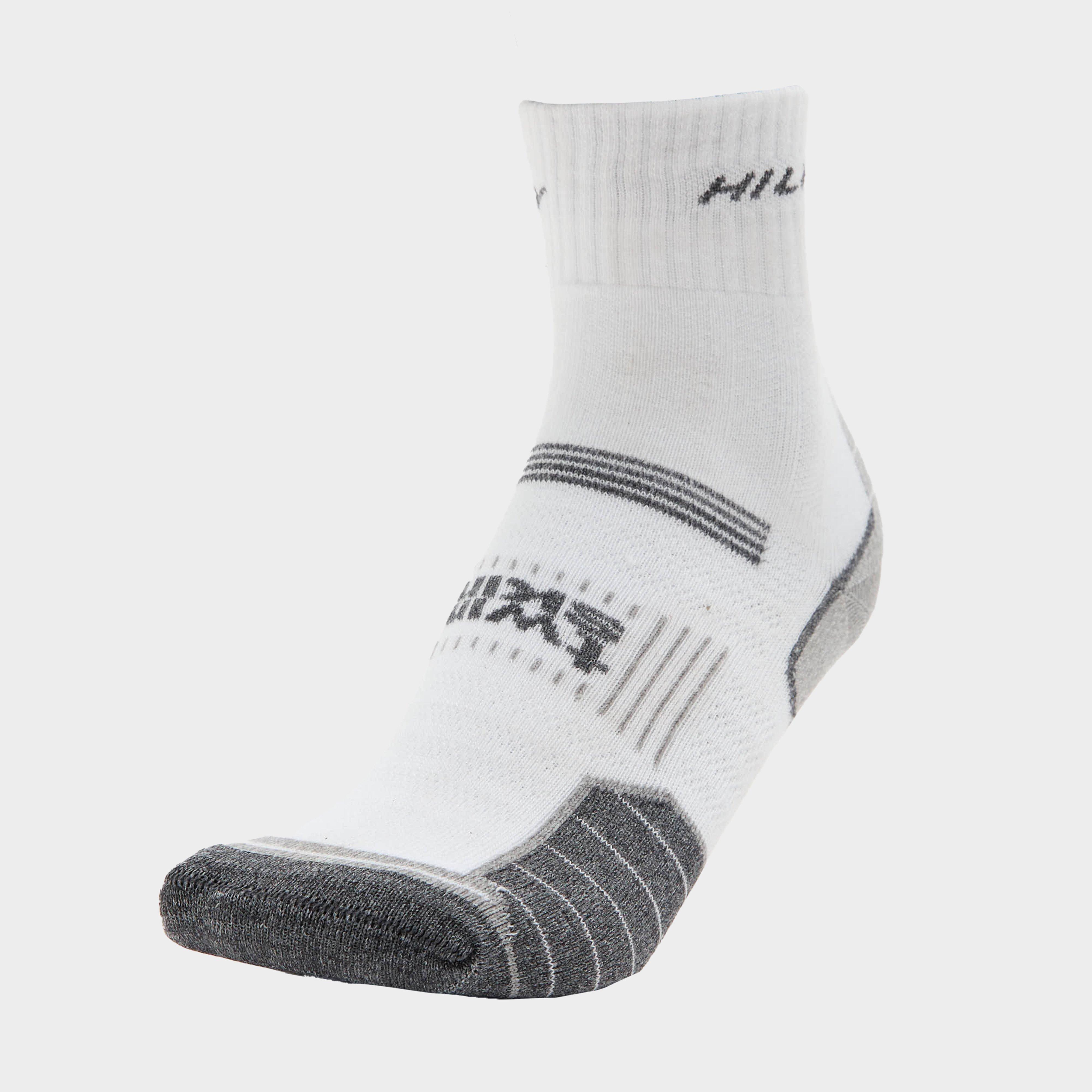 Image of Hilly Unisex Twin Skin Socks - Wht/Gry, WHT/GRY