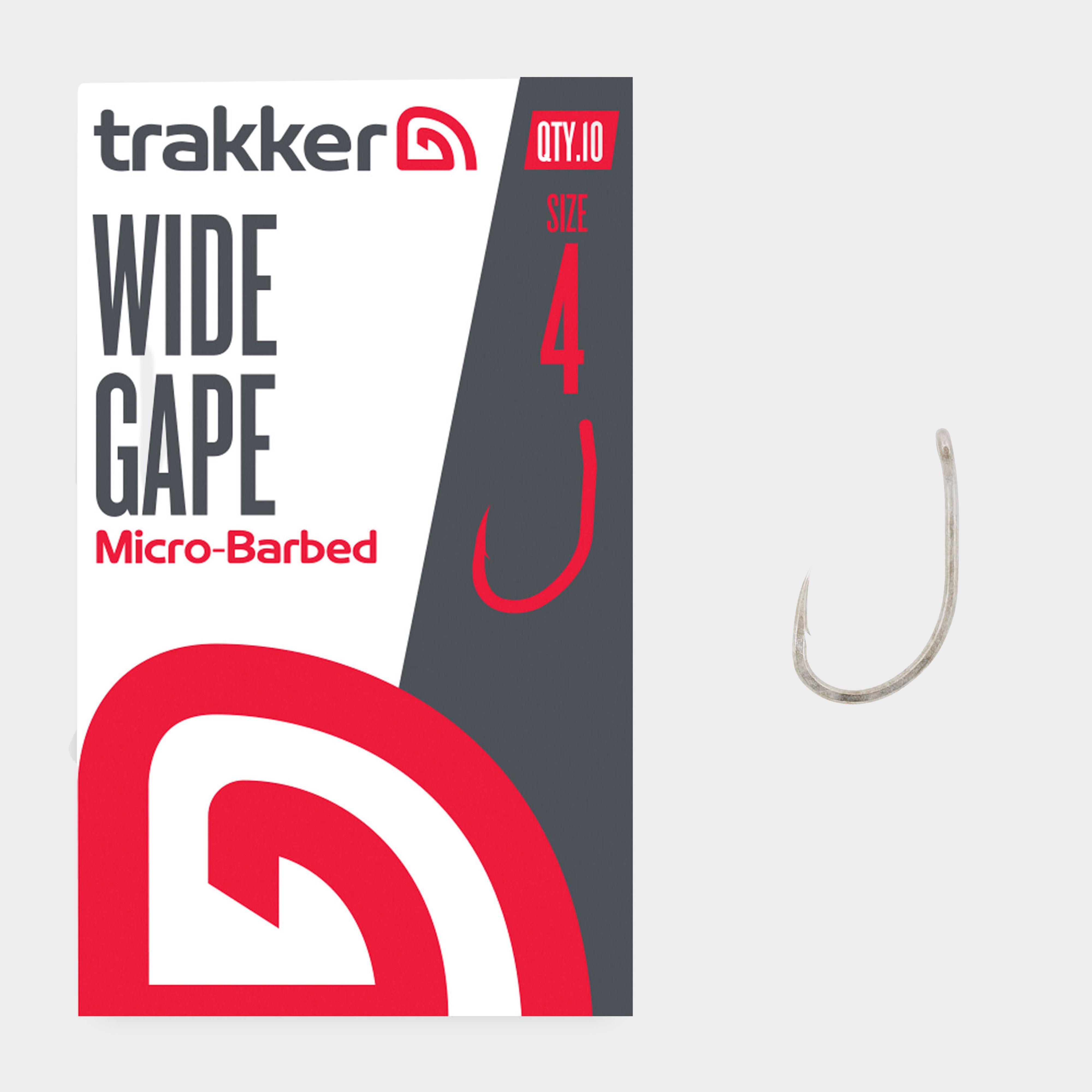 Image of Trakker Wide Gape Barbed Hooks Size 4 - No Colour, No Colour