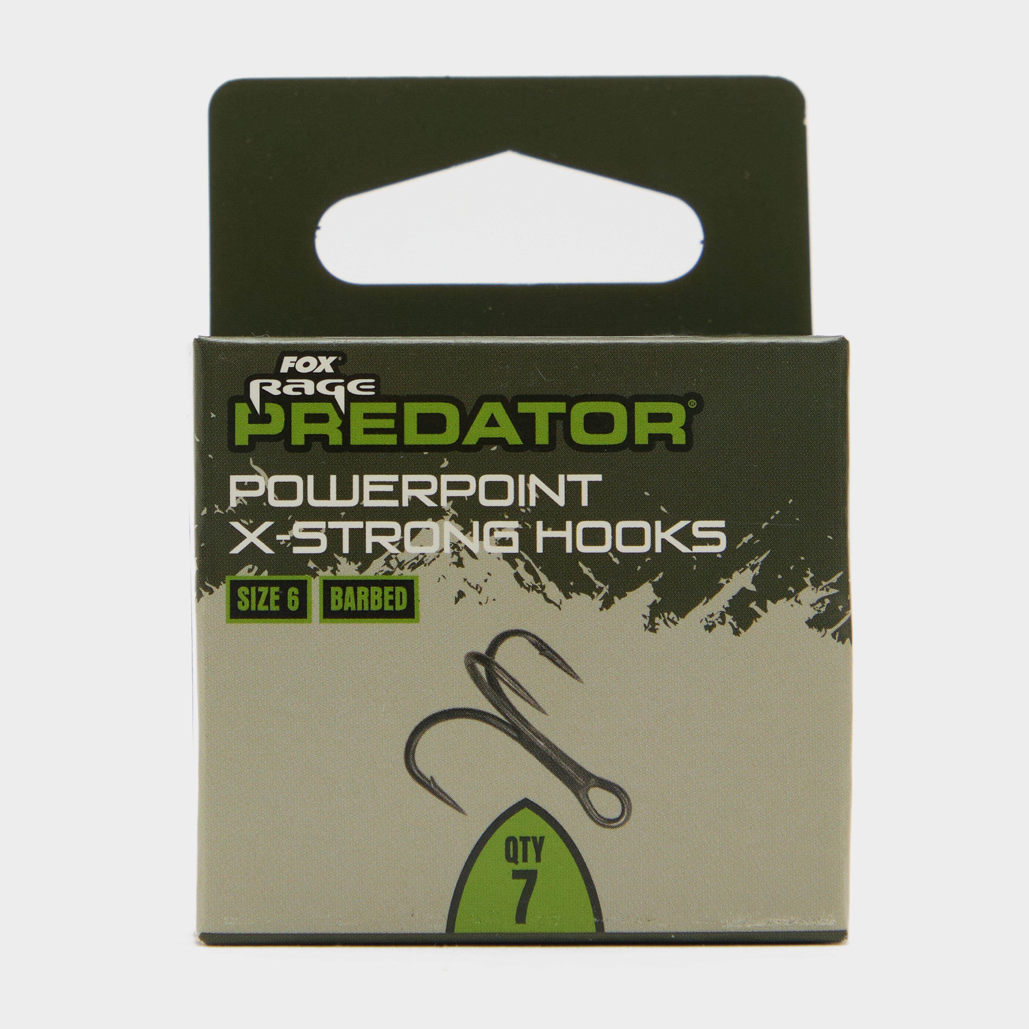 Image of Fox Rage Predator X-Strong Barbed Treble Hooks 6 X 6 - No Colour, No Colour