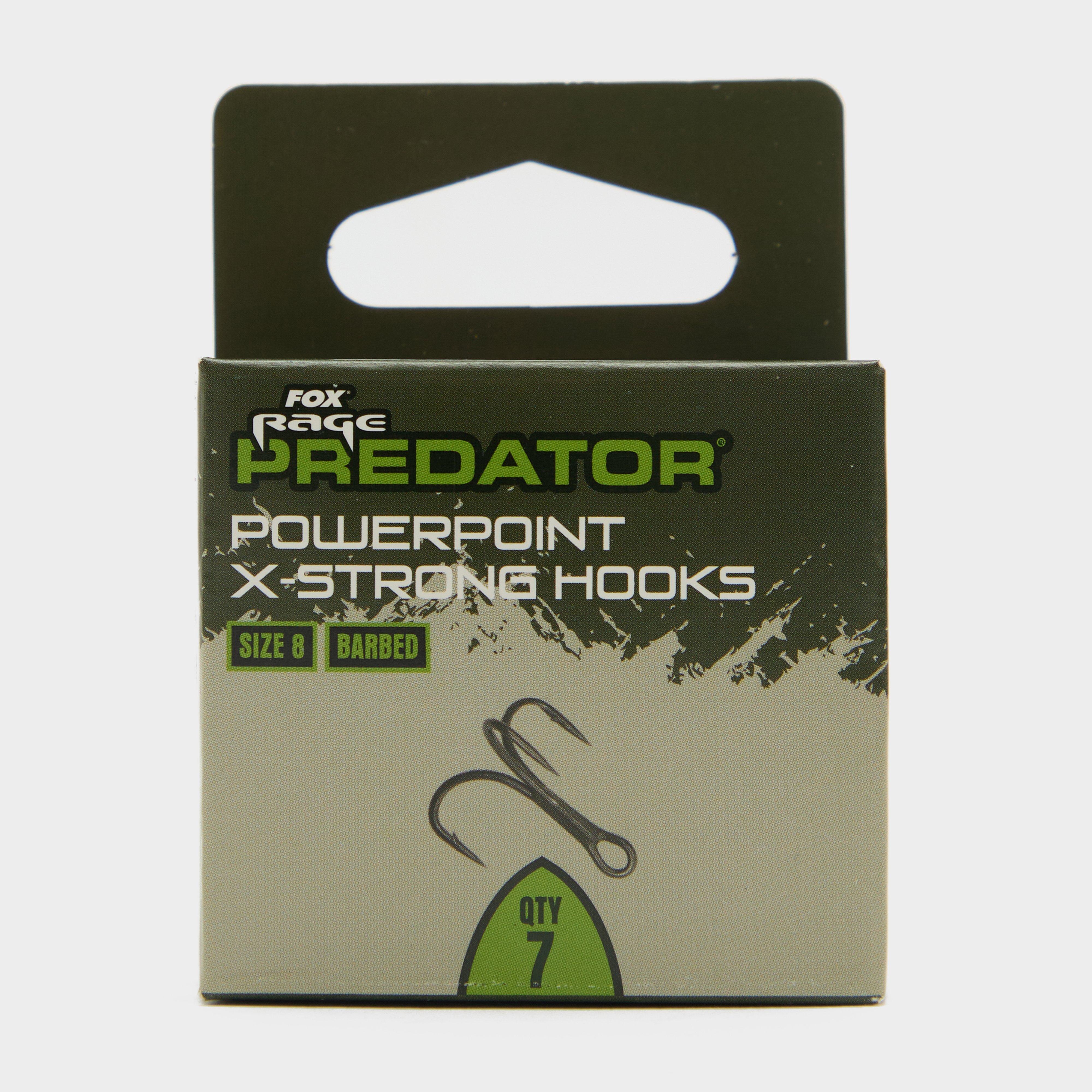 Image of Fox Rage Predator X-Strong Barbed Treble Hooks 8 X 6 - No Colour, No Colour