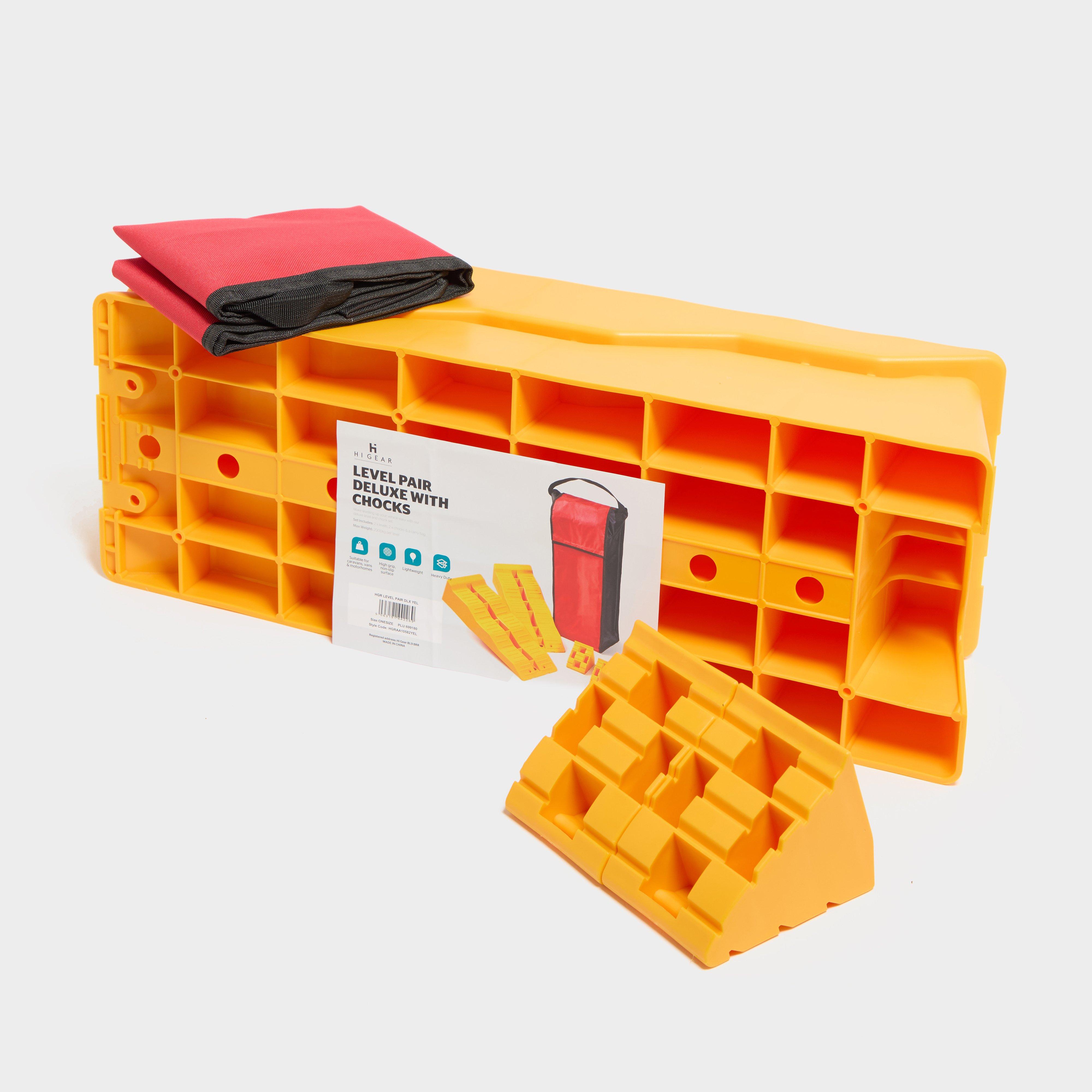 Image of Hi-Gear Level Pair Deluxe With Chocks - Orange, Orange