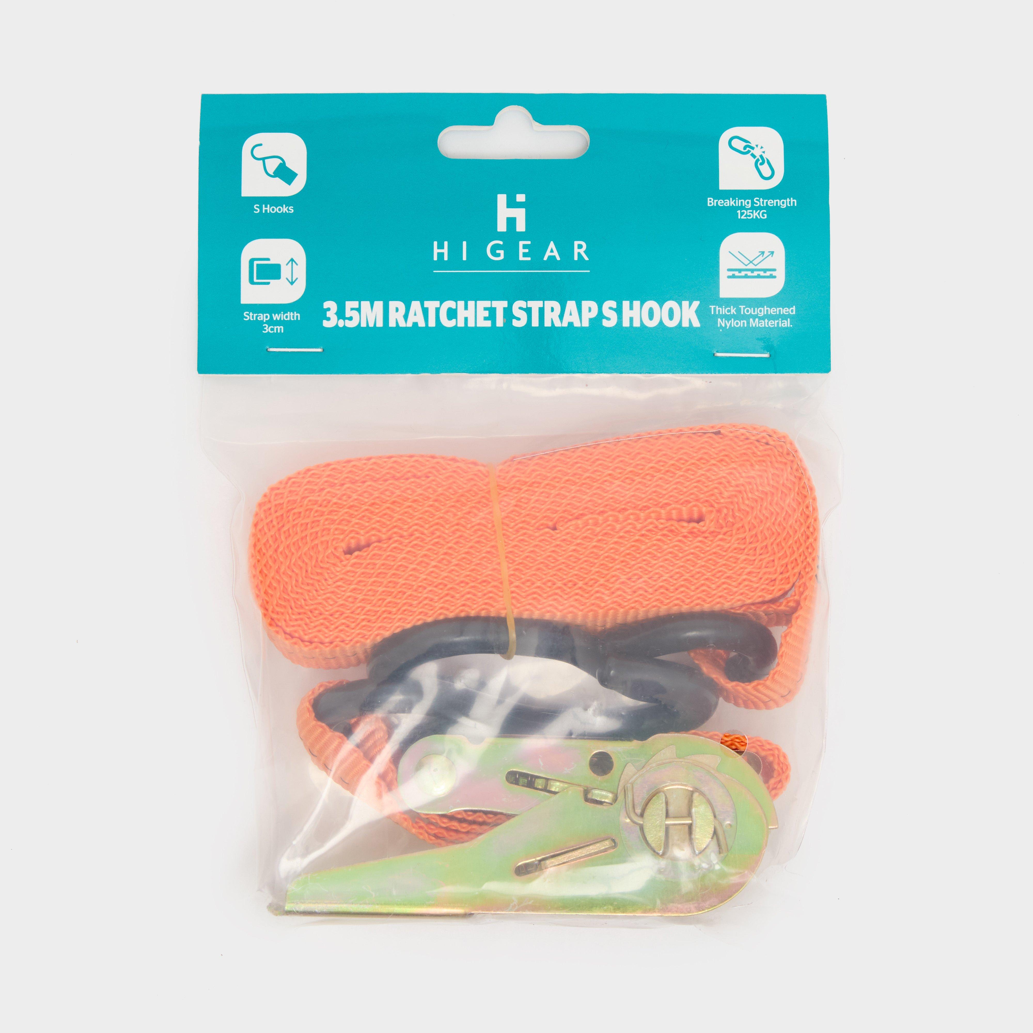 Image of Hi-Gear Ratchet Strap S Hook 3.5M - Orange, Orange