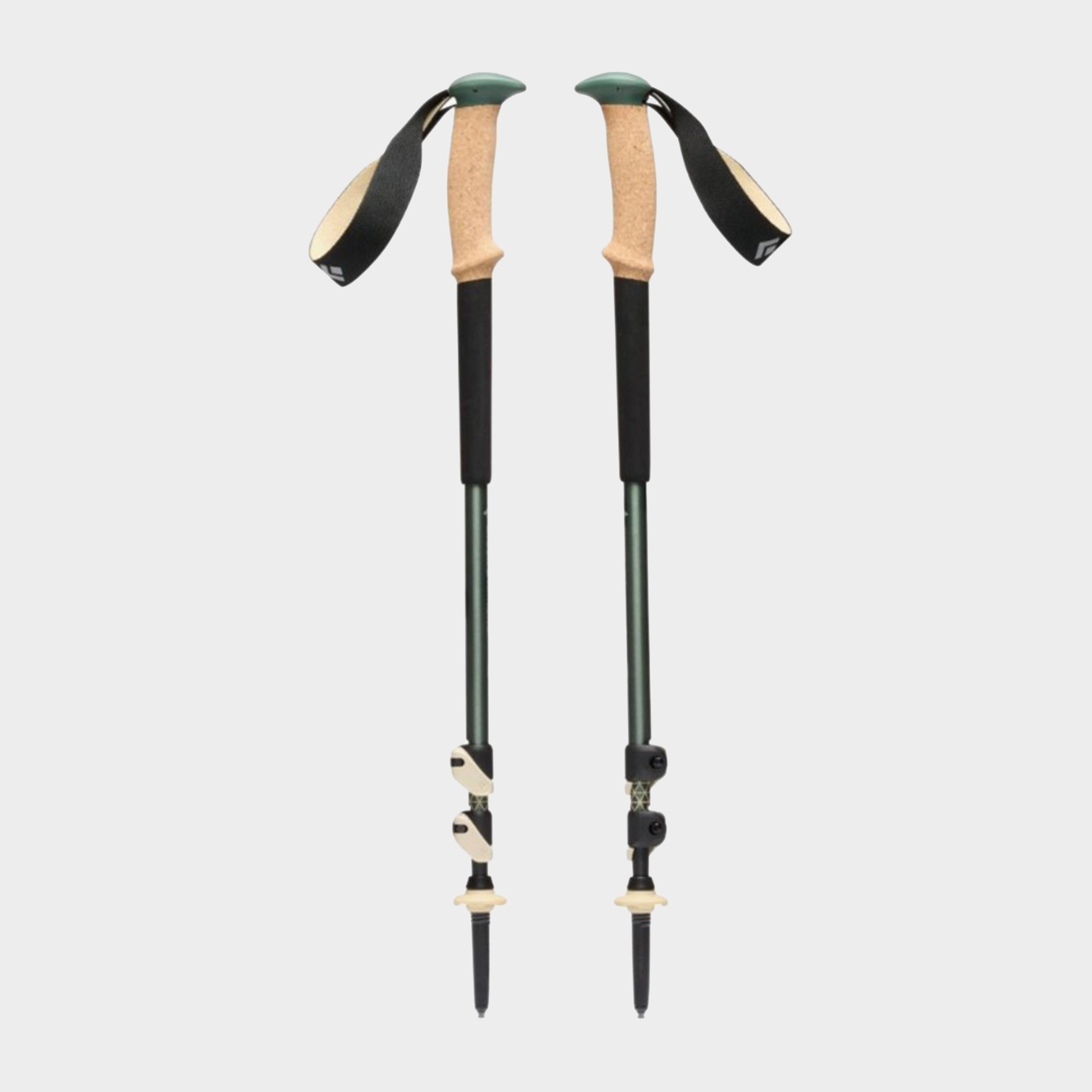 Image of Black Diamond Trail Cork Trekking Poles - Laurel Green, Black