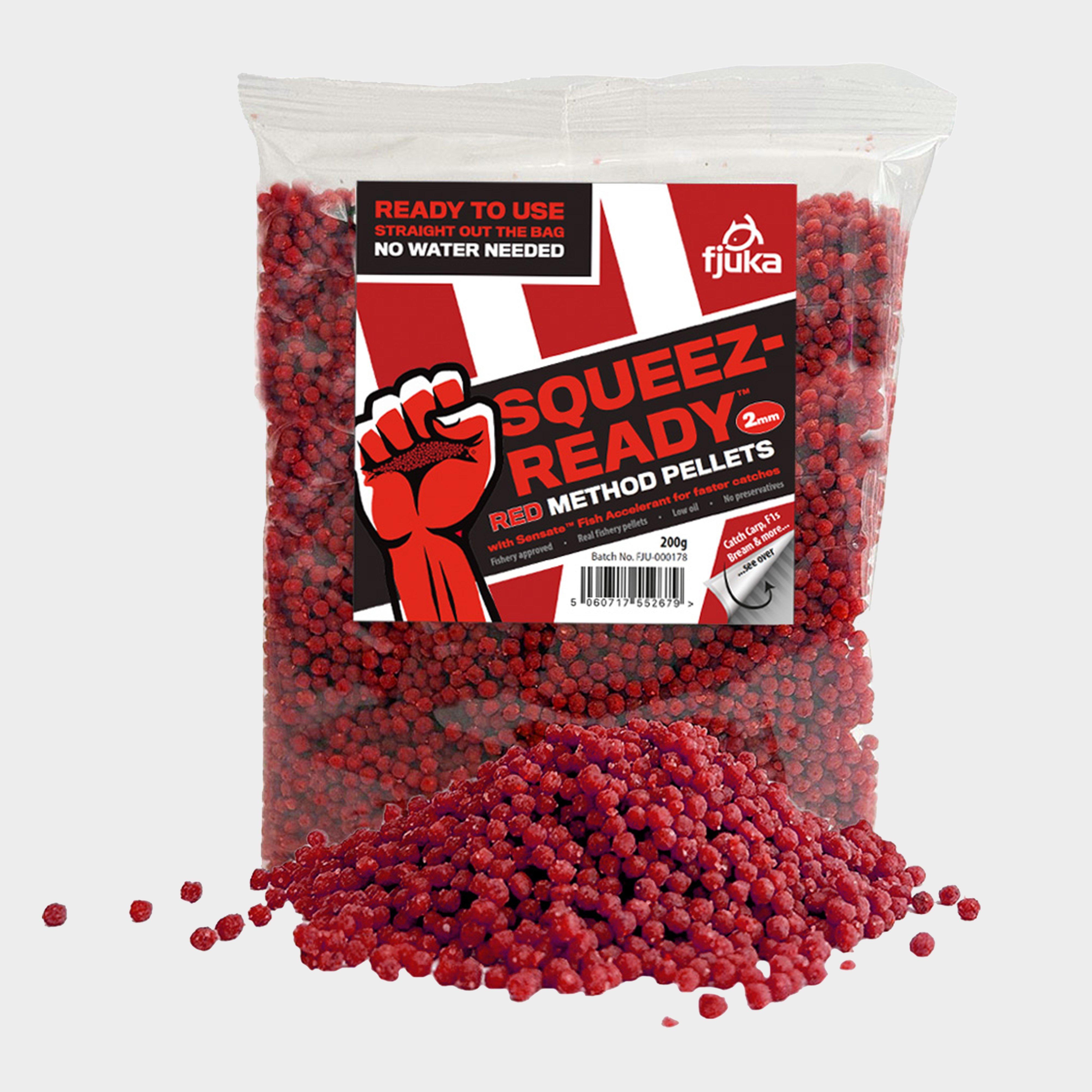 Image of Fjuka Bait Squeez-Ready™ Method Pellets 2Mm 200G - Red, Red