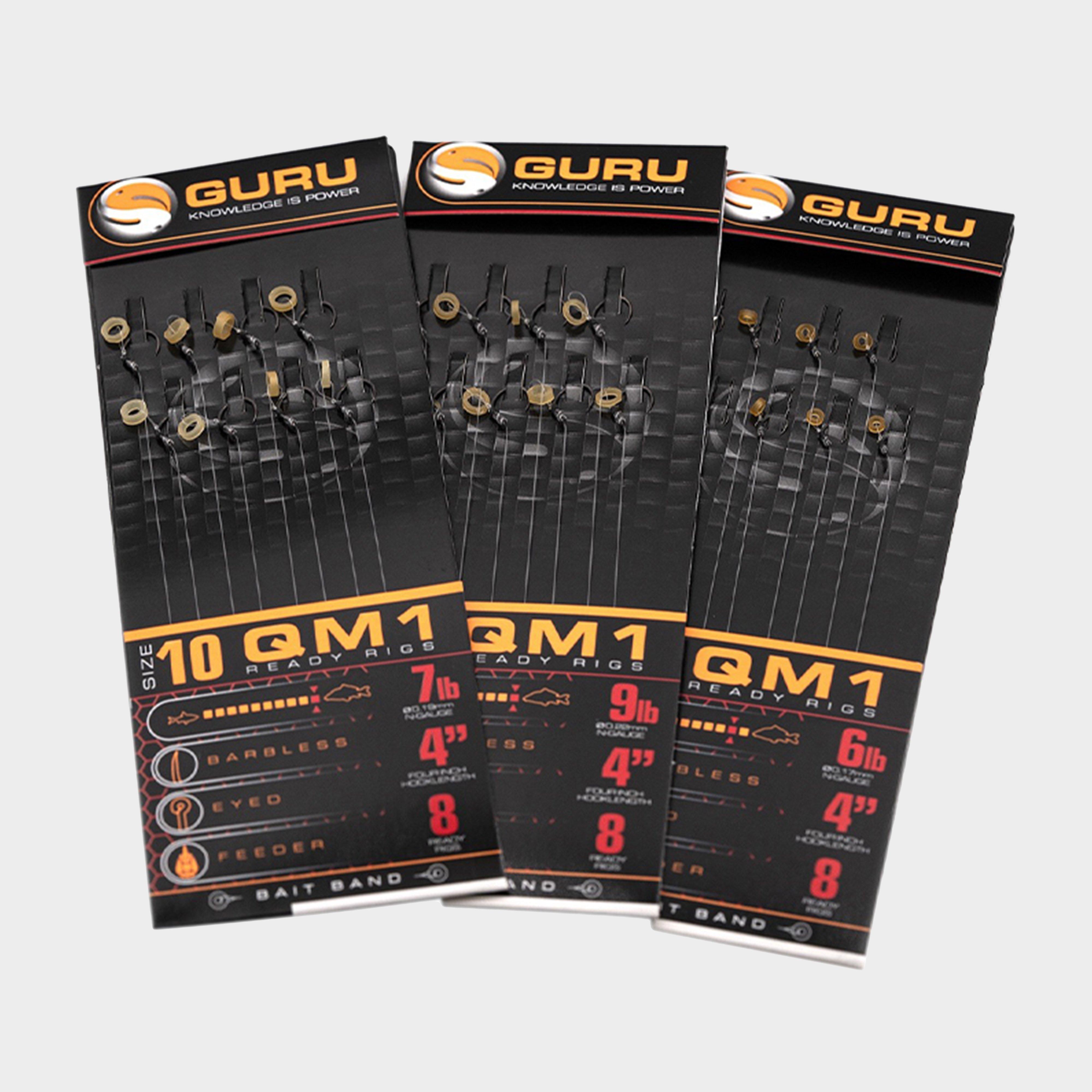 Image of Guru Qm1 Bait Band Fishing Ready Rig 4 Inch - No Colour, No Colour