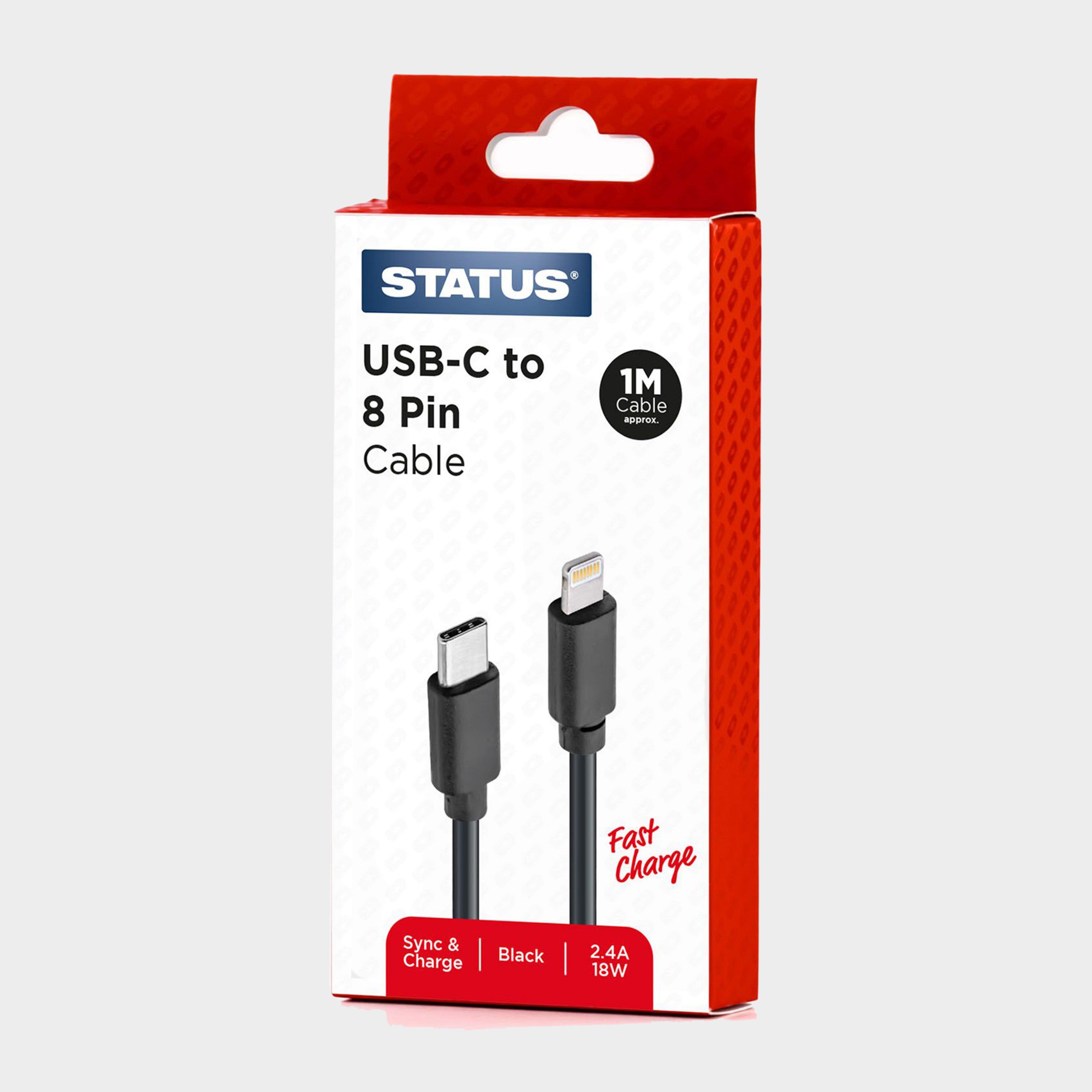 Image of Status Usb-A To 8 Pin Cable 1M - Braided, BRAIDED