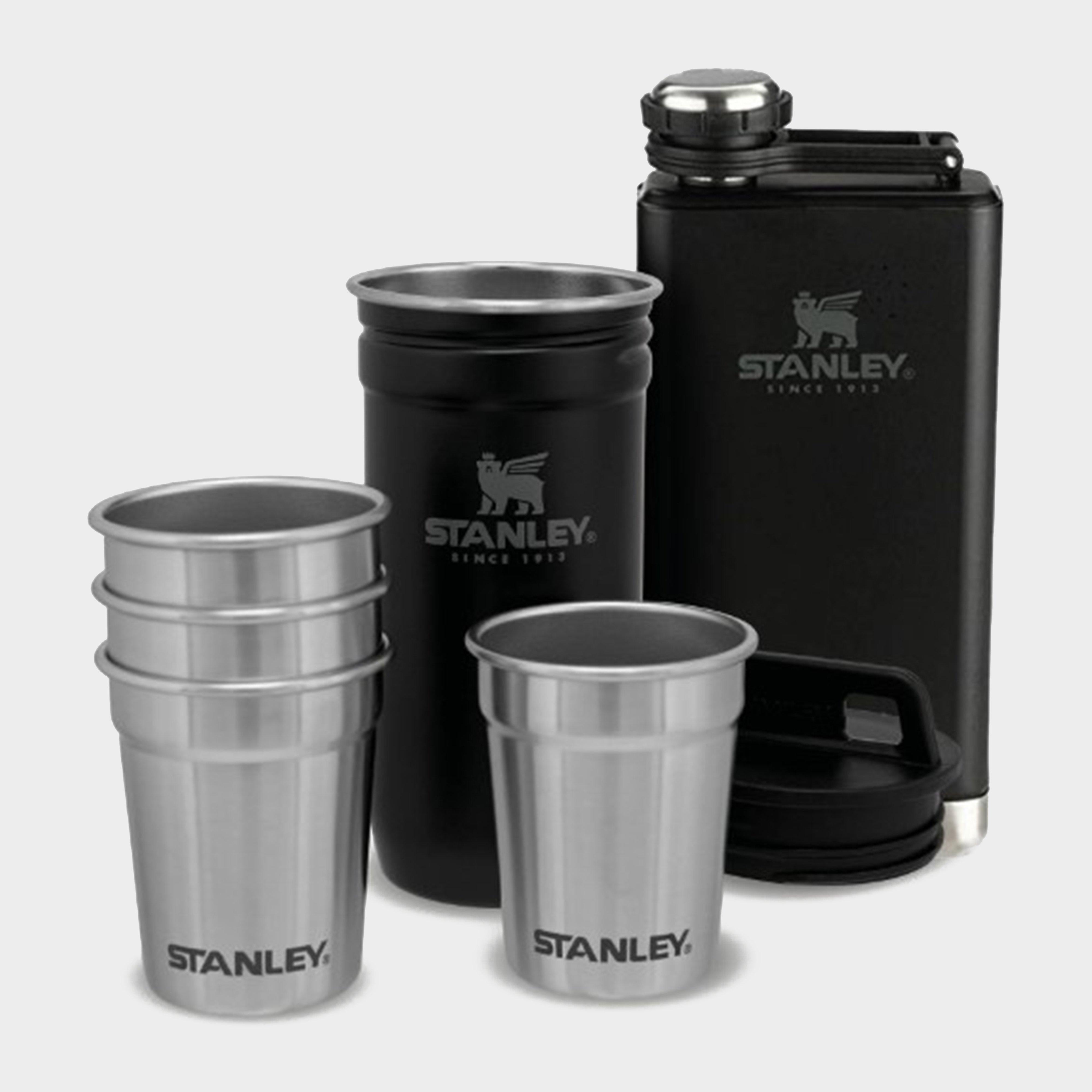 Image of Stanley Adventure Pre-Party Shot Glass + Flask Set - Matte Black Pebble, Matte Black Pebble