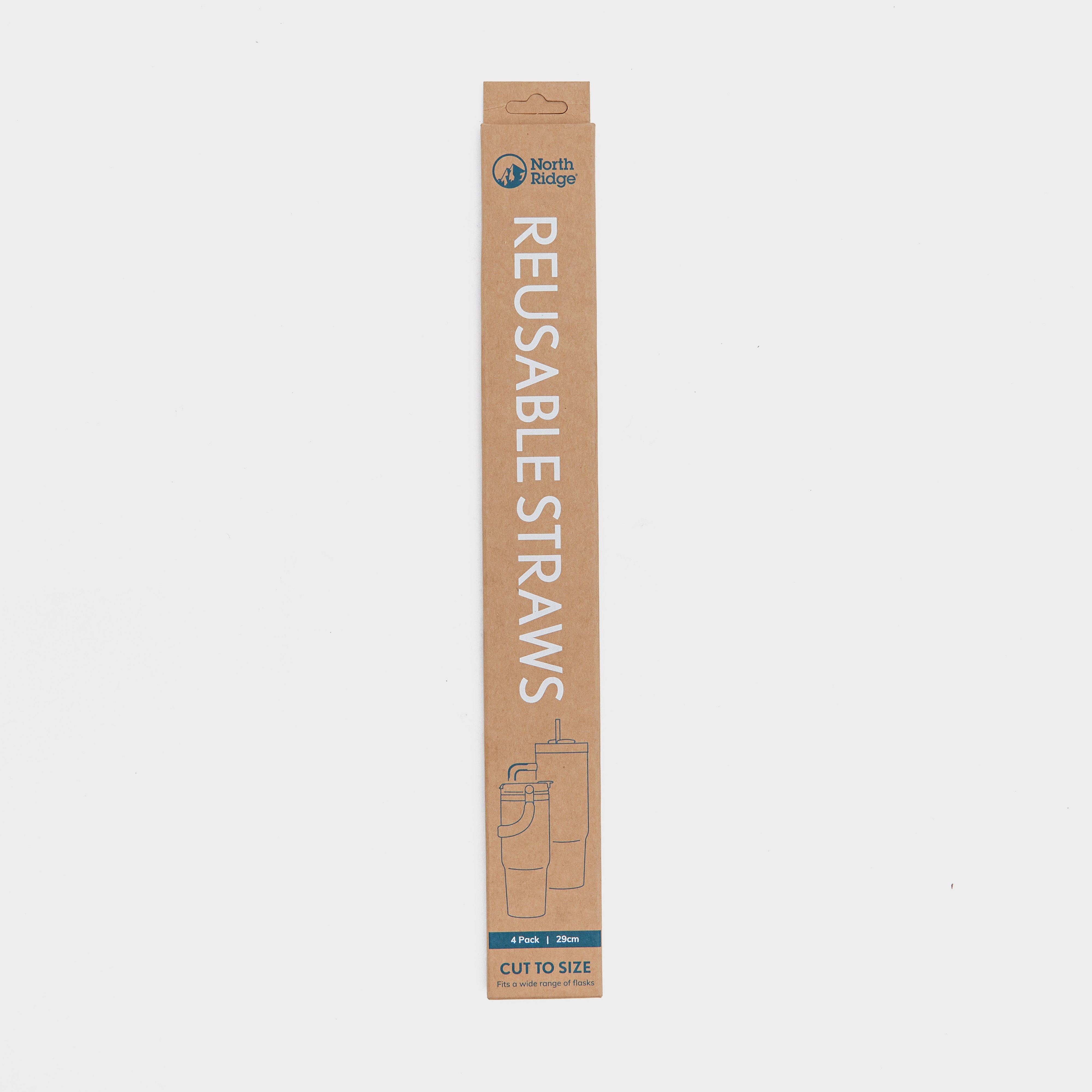Image of North Ridge Reusable Straws 4 Pack - Clear, Clear