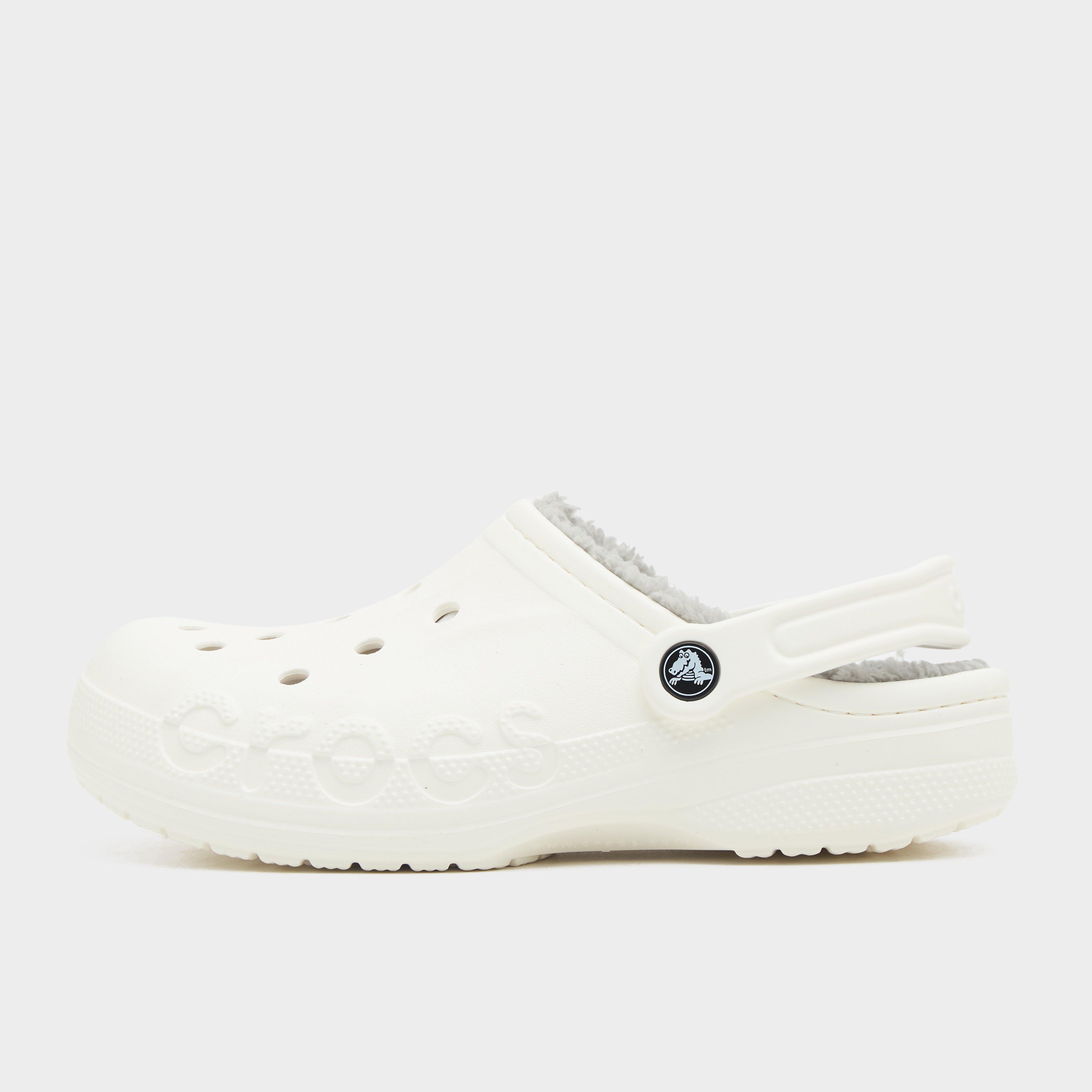 Image of Crocs Unisex Baya Lined Clog - White/Light Grey, White/Light Grey