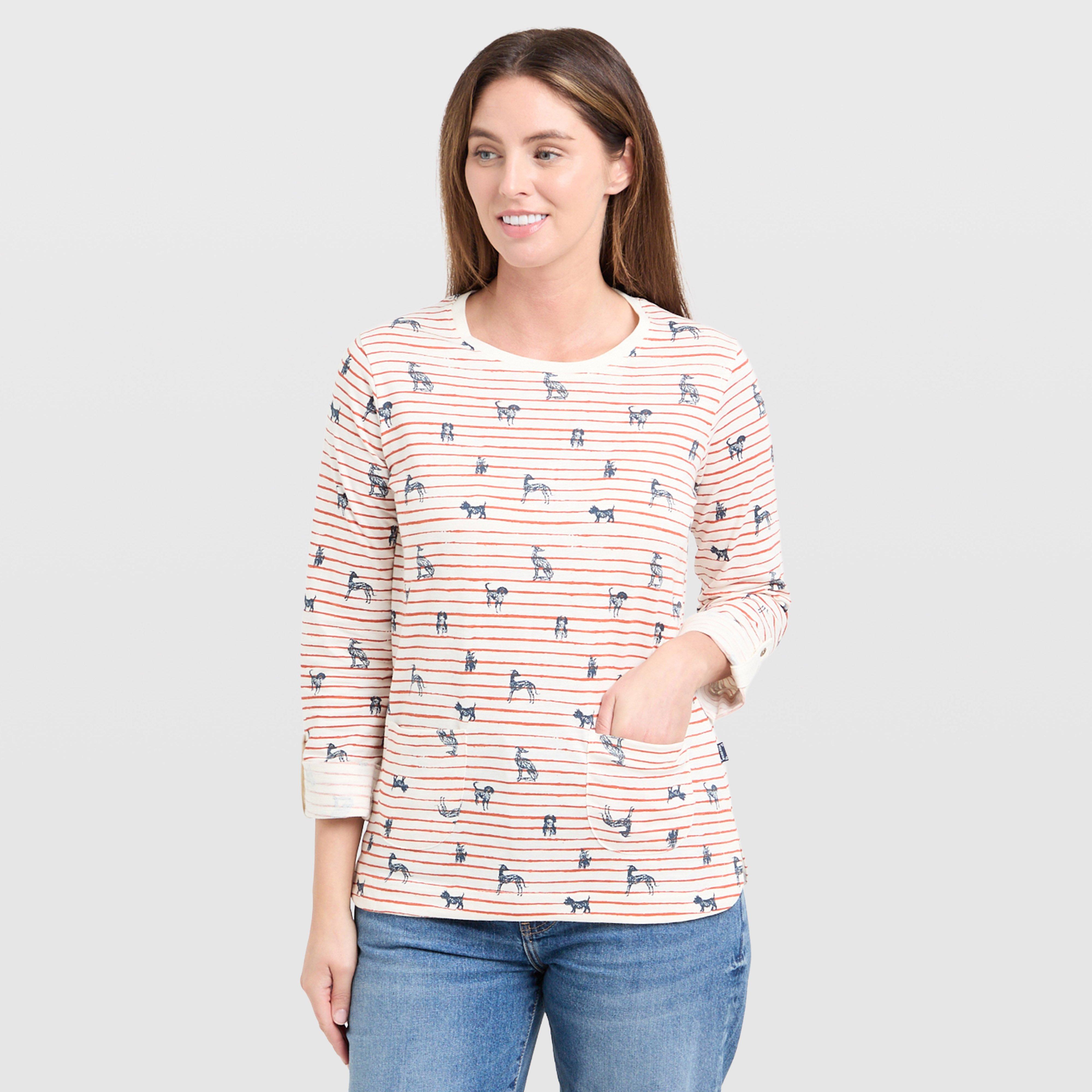 Image of Weird Fish Anonna Cotton Stripe Jersey T-Shirt - White, White