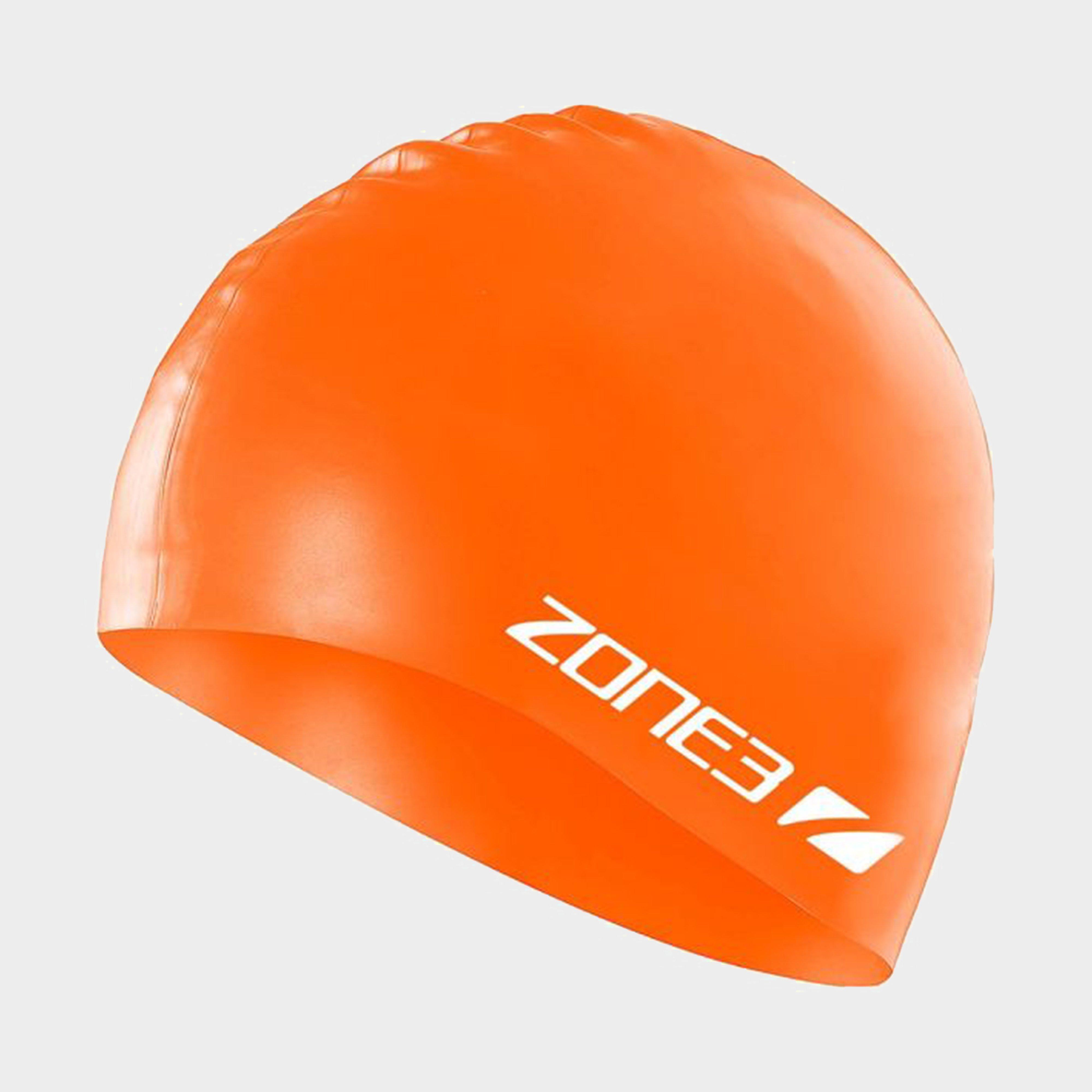 Image of Zone 3 Unisex Silicone Swim Cap 48G - Orange, Orange