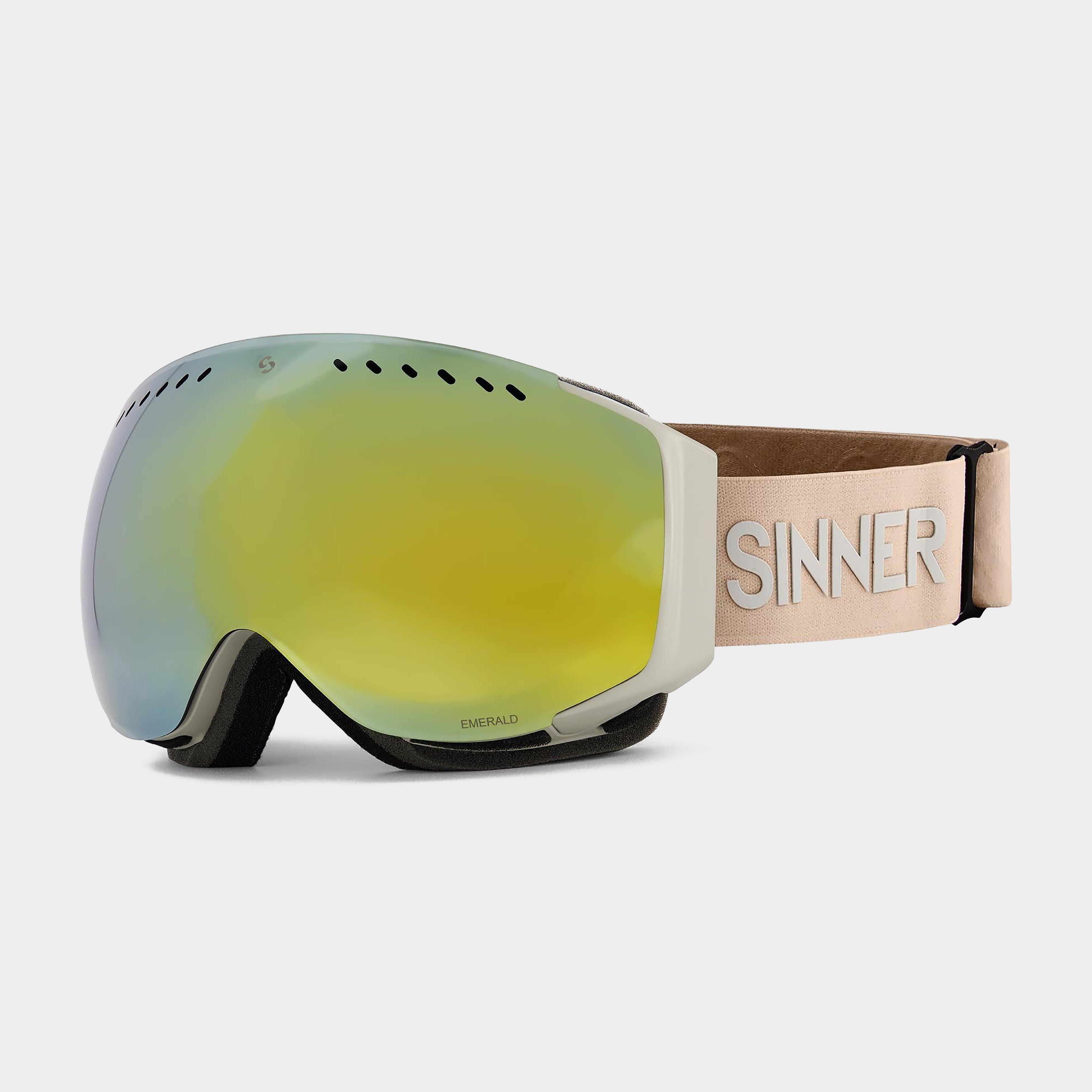 Image of Sinner Unisex Emerald Ski Goggles - Beige, Beige