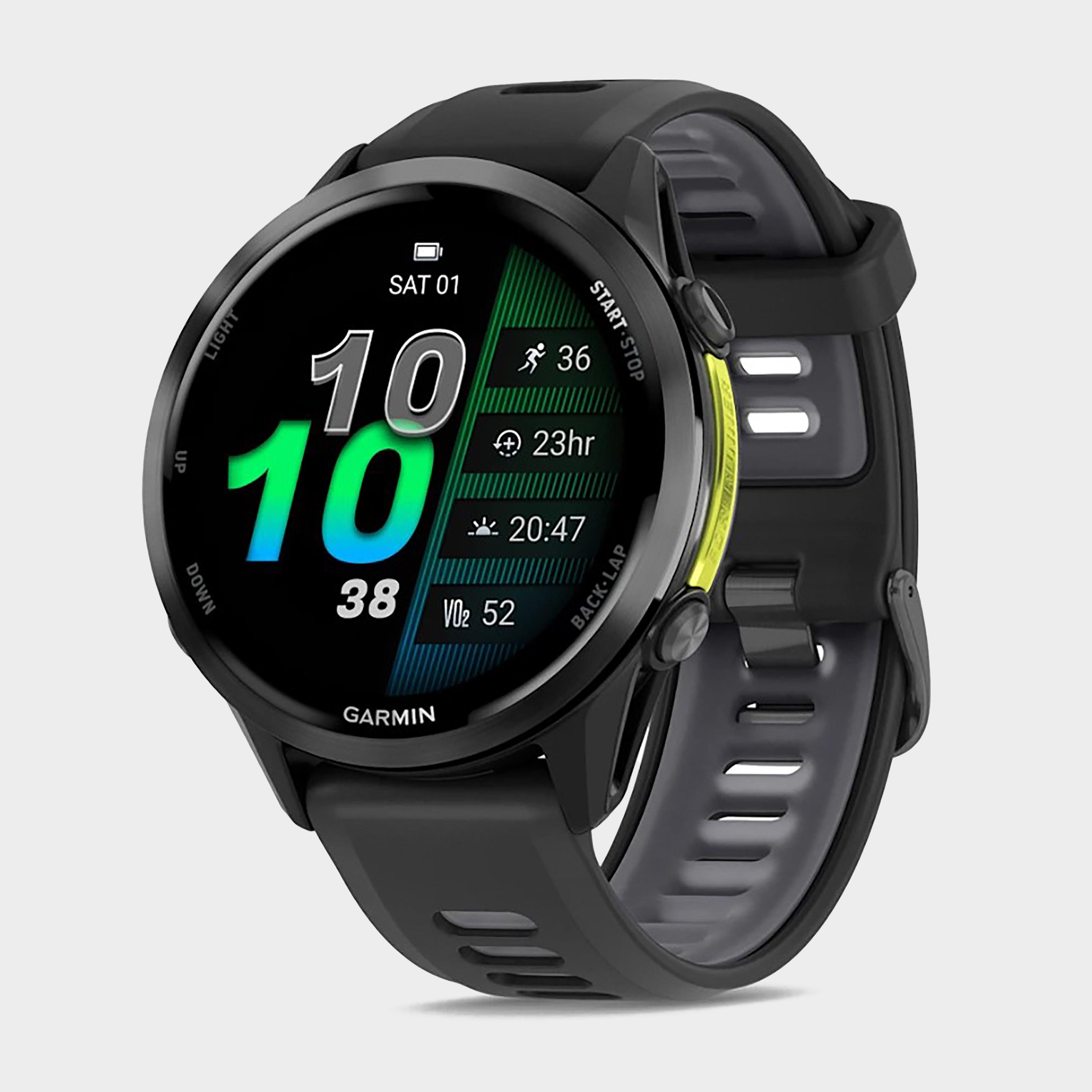 Image of Garmin Forerunner® 970 Gps Watch - Carbon Grey Dlc Titanium With Black Case And Black/Translucent Whitestone Band, Carbon Grey DLC Titanium with Black Case and Black/Translucent Whitestone Band