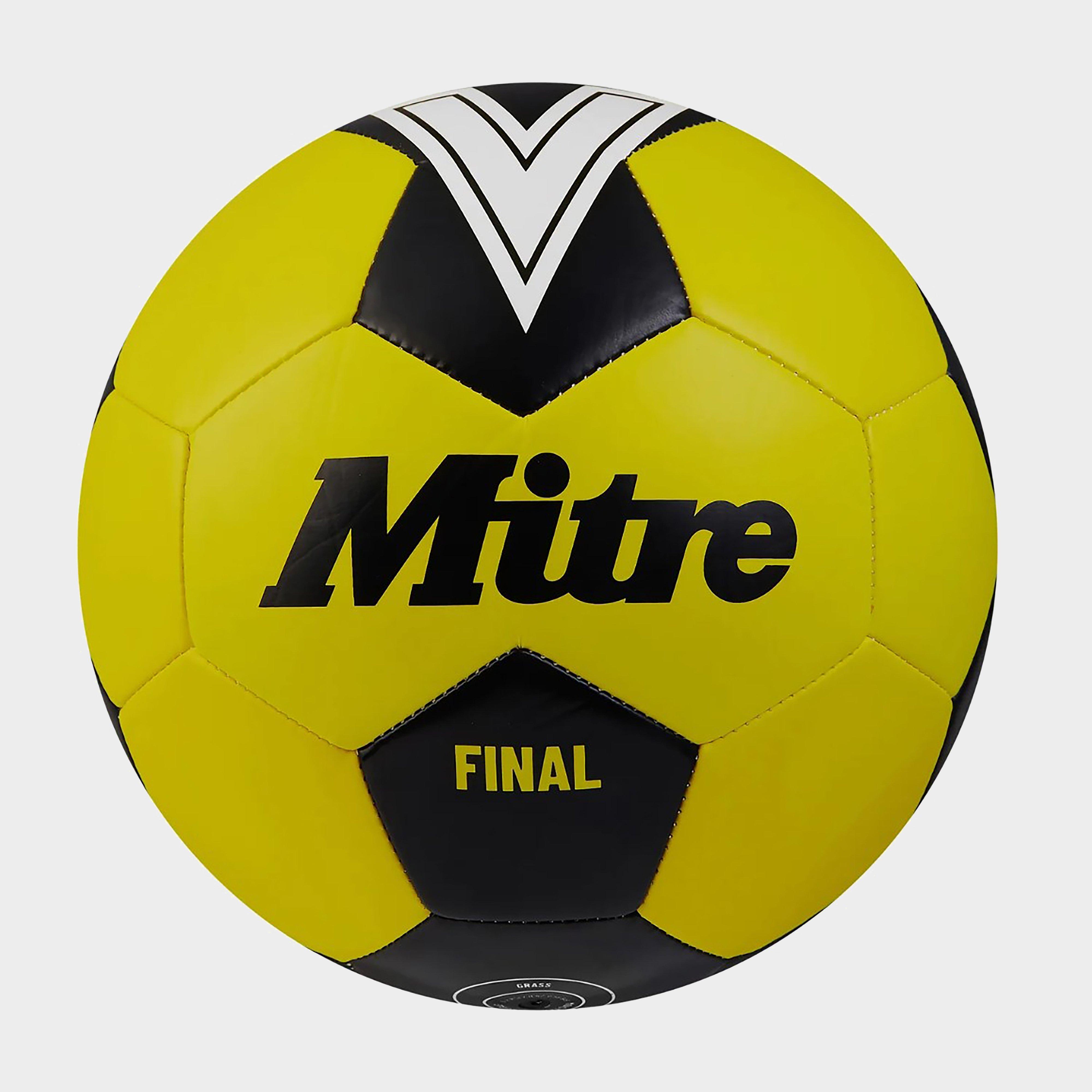 Image of Mitre Final Football - Black/Yellow, Black/Yellow