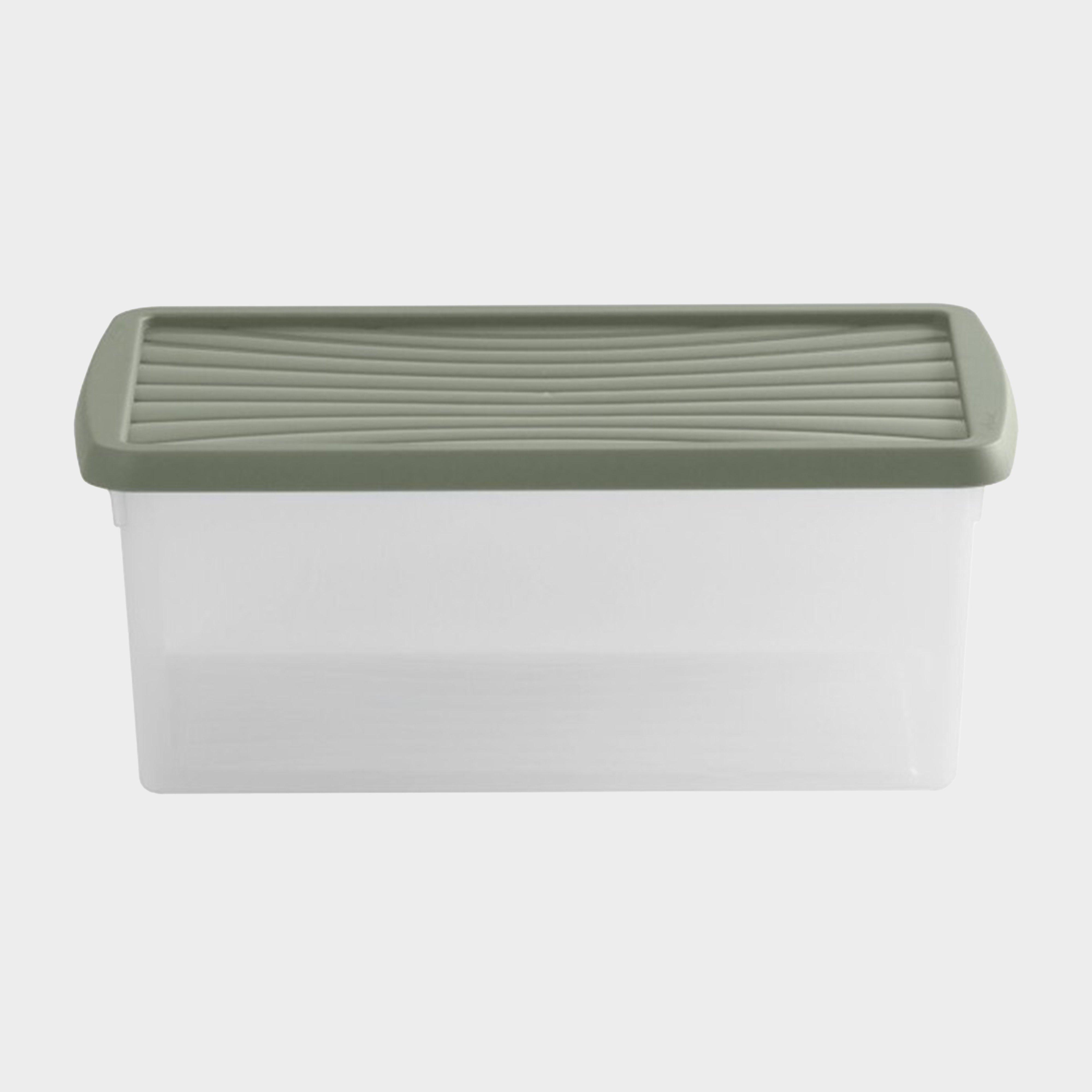 Image of Wham 9L Storage Box And Lid - Clear/Green, Clear/Green