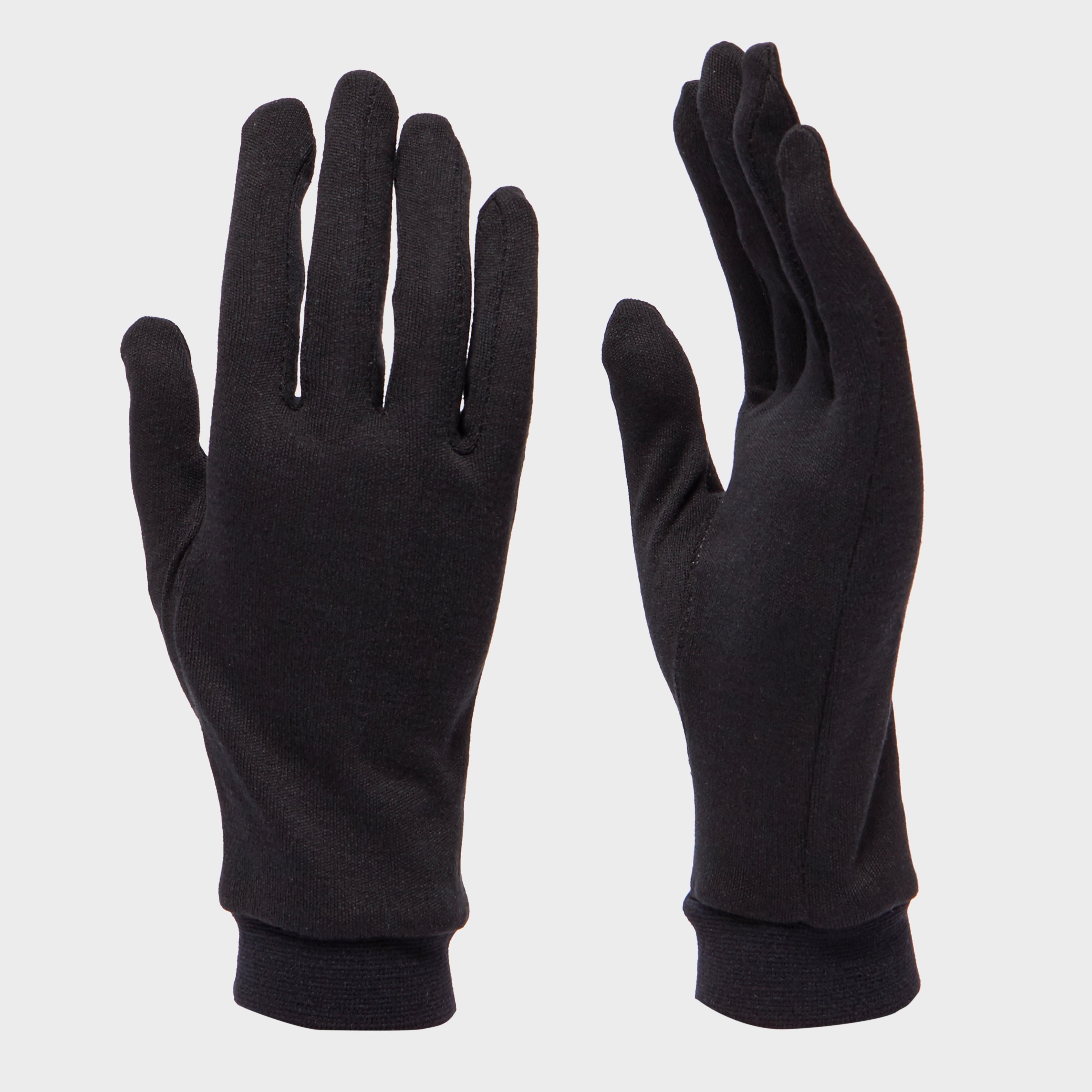 Image of Trekmates Mens Silk Gloves, Black