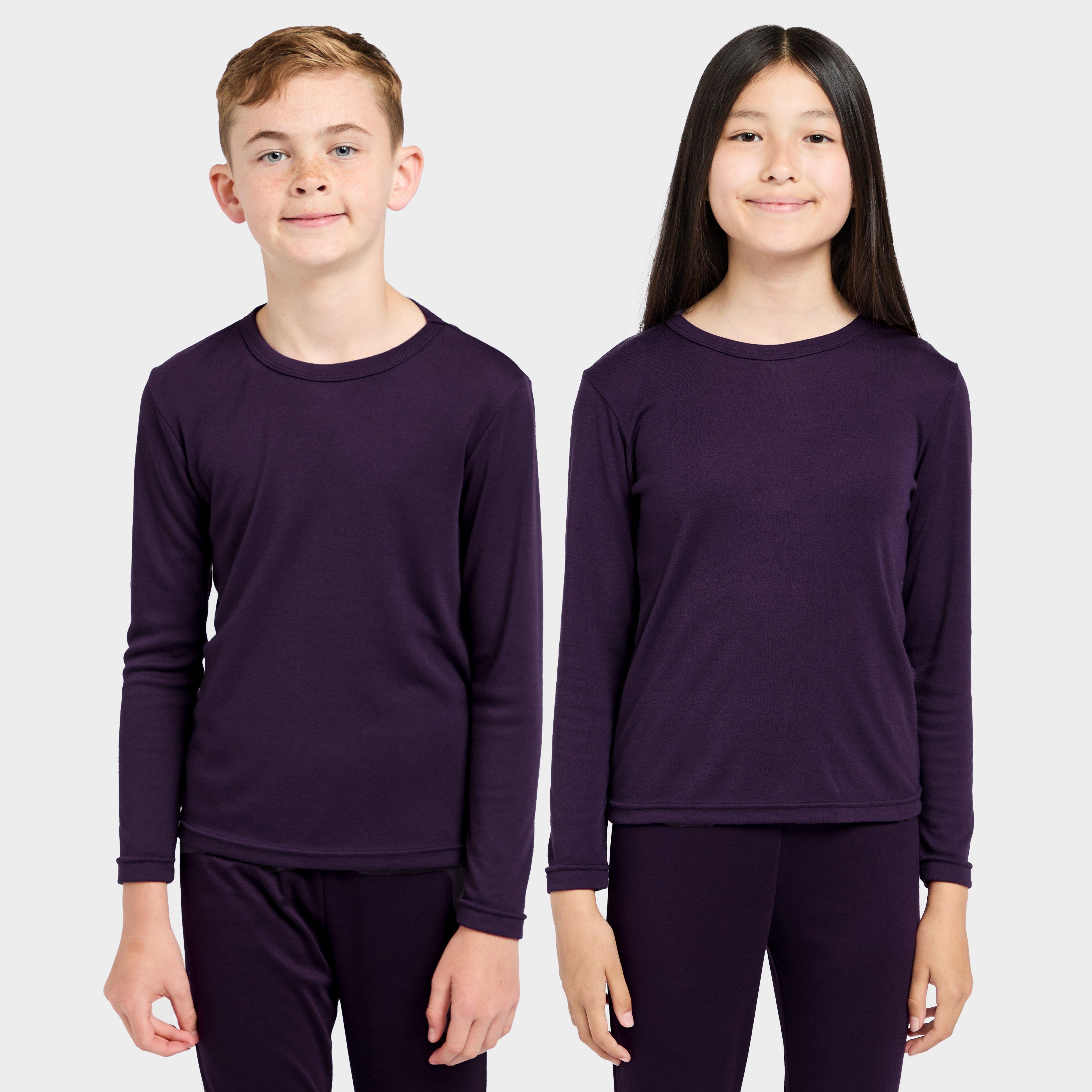 Image of Peter Storm Kids Long Sleeved Thermal Crew Neck Top Purple, Purple