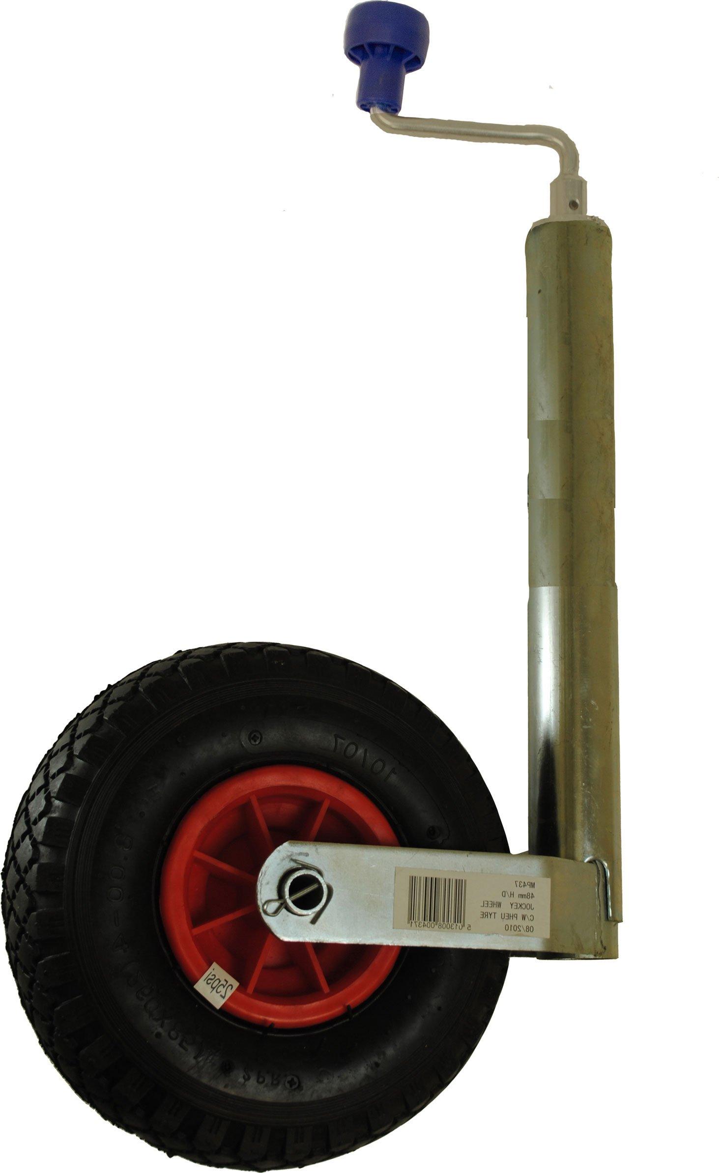  Maypole 48mm Standard Pneumatic Telescopic Jockey Wheel, Silver