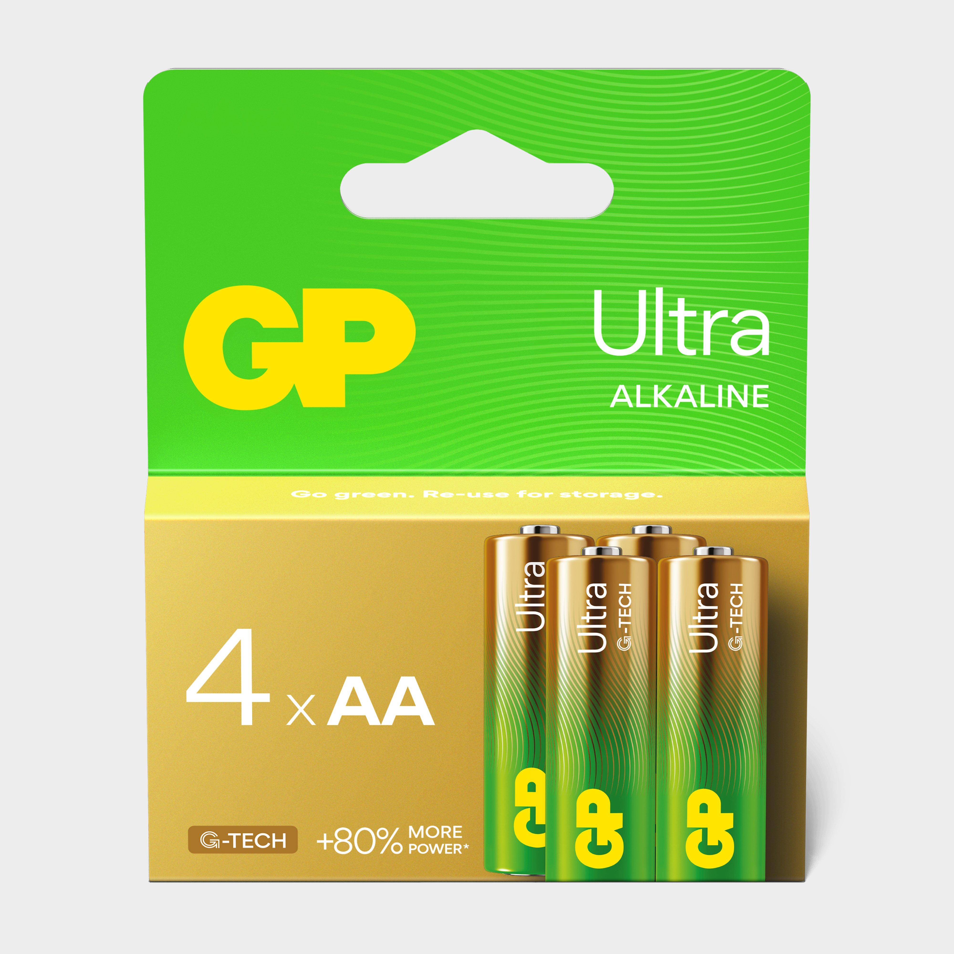 Image of GP Batteries Ultra Alkaline Batteries (4 x AA), Green