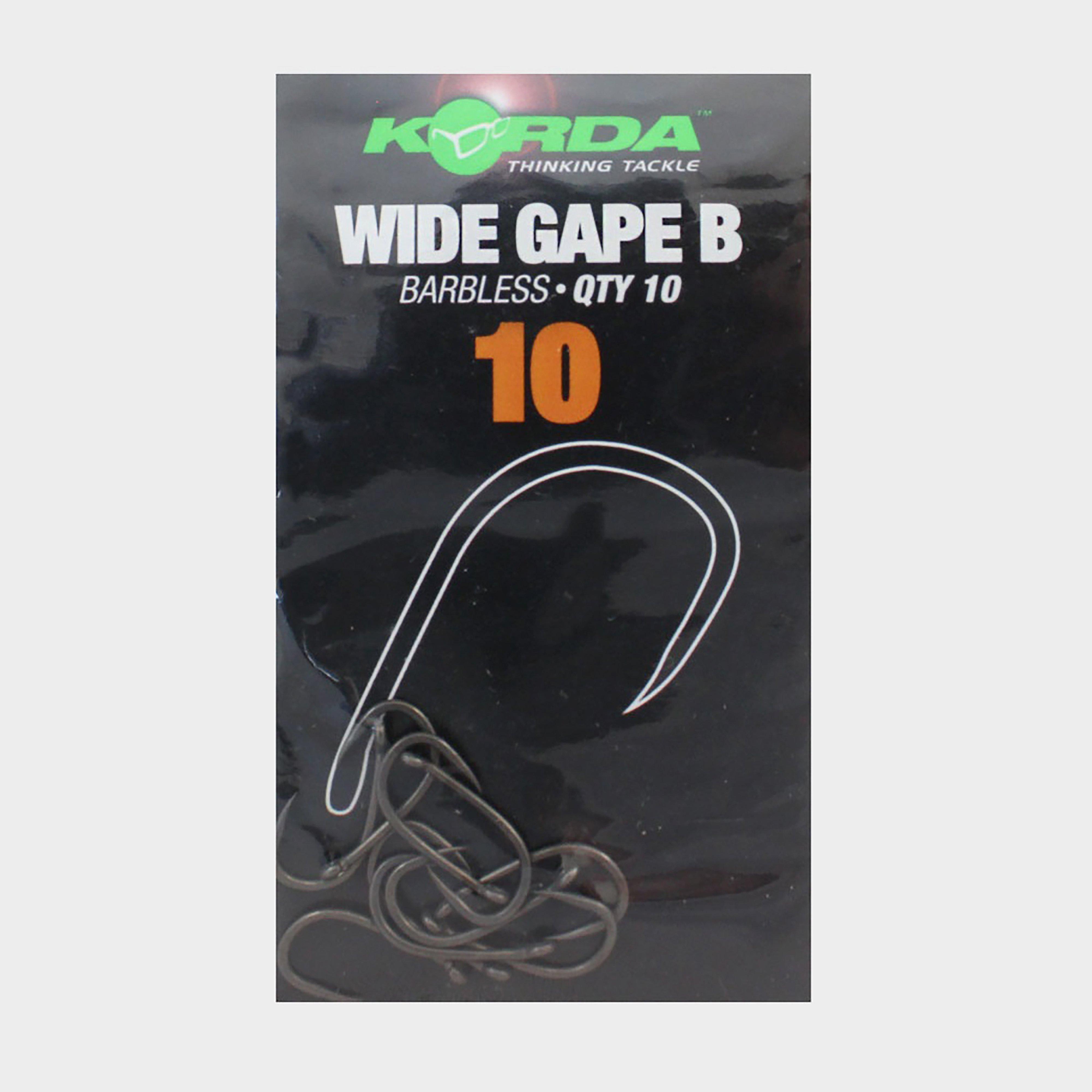Image of Korda Wide Gape Hook Barbless Size 10, Grey