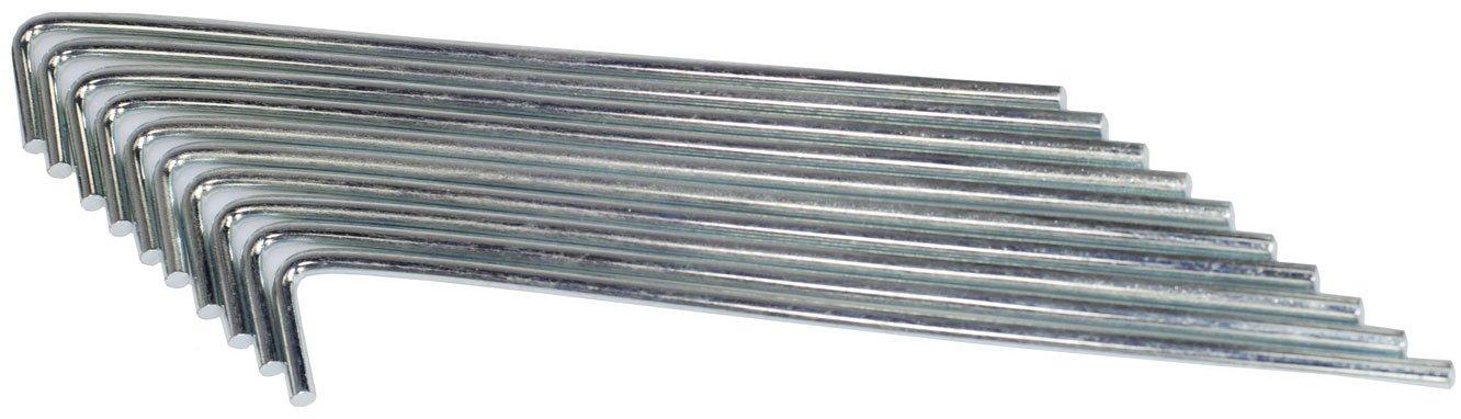 Image of HI-GEAR Roundwire 9" Camping Pegs (10 pack), Silver