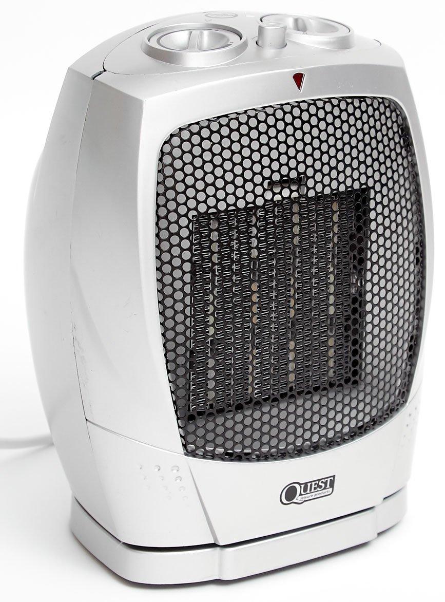 Image of Quest Dual Purpose Ceramic Heater 750-1000W, White