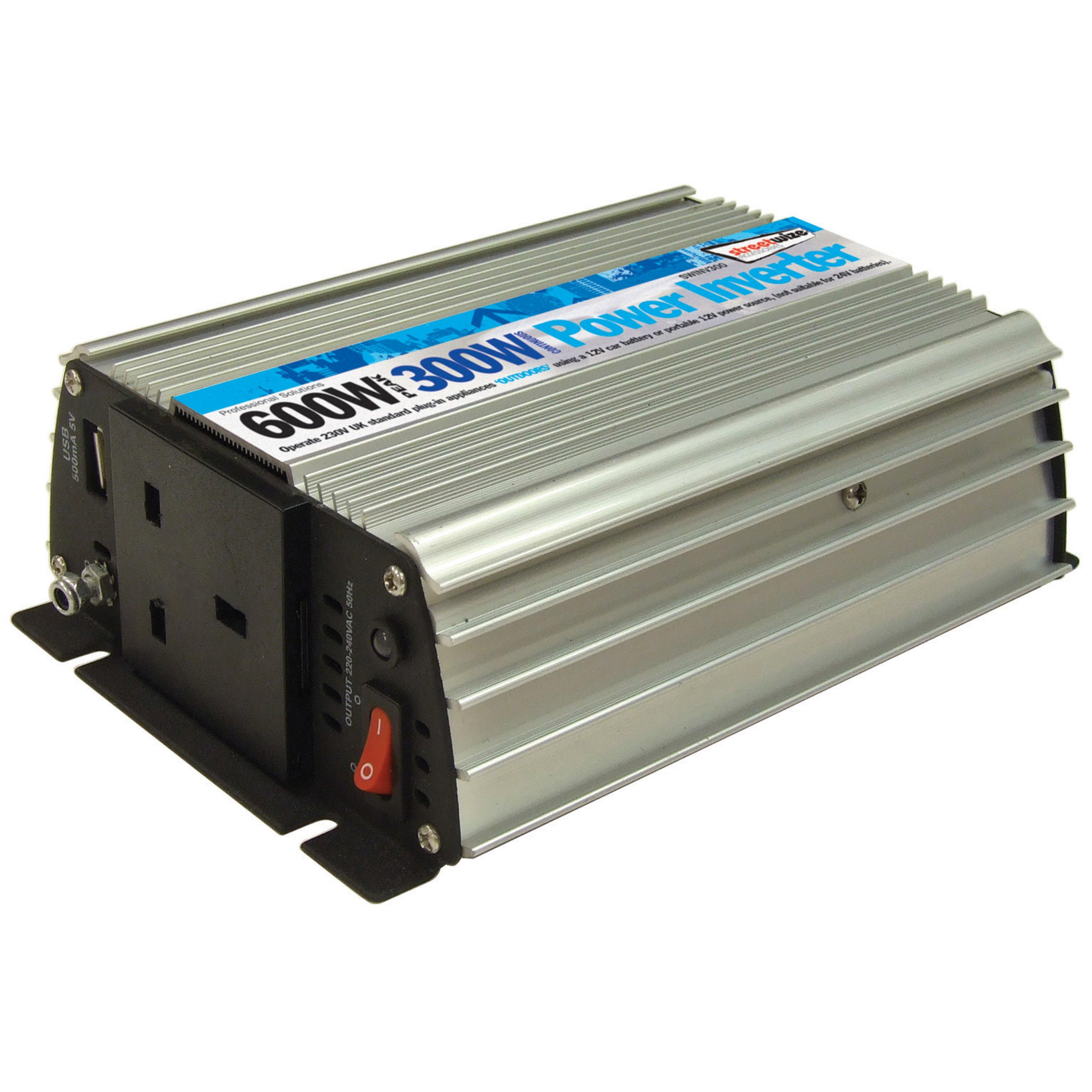  STREETWIZE 300W Power Inverter, Silver