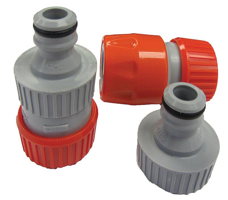 Image of Hitchman Mains Adaptor Extension Hose Connectors, Grey