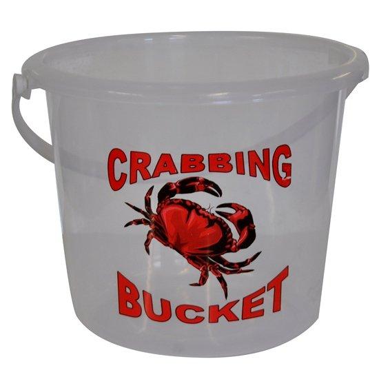 Image of BlueZone 5 Litre Clear Crab Bucket, White