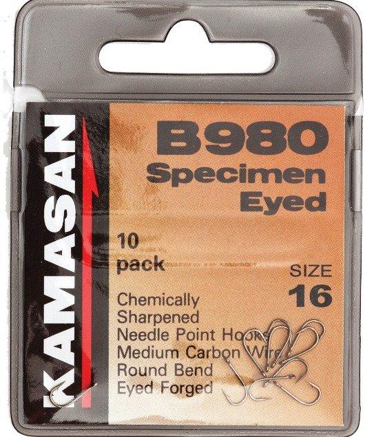 Image of Kamasan Kamasan B980 Specimen Eyed Hooks Barbed Size 20 10, Pink