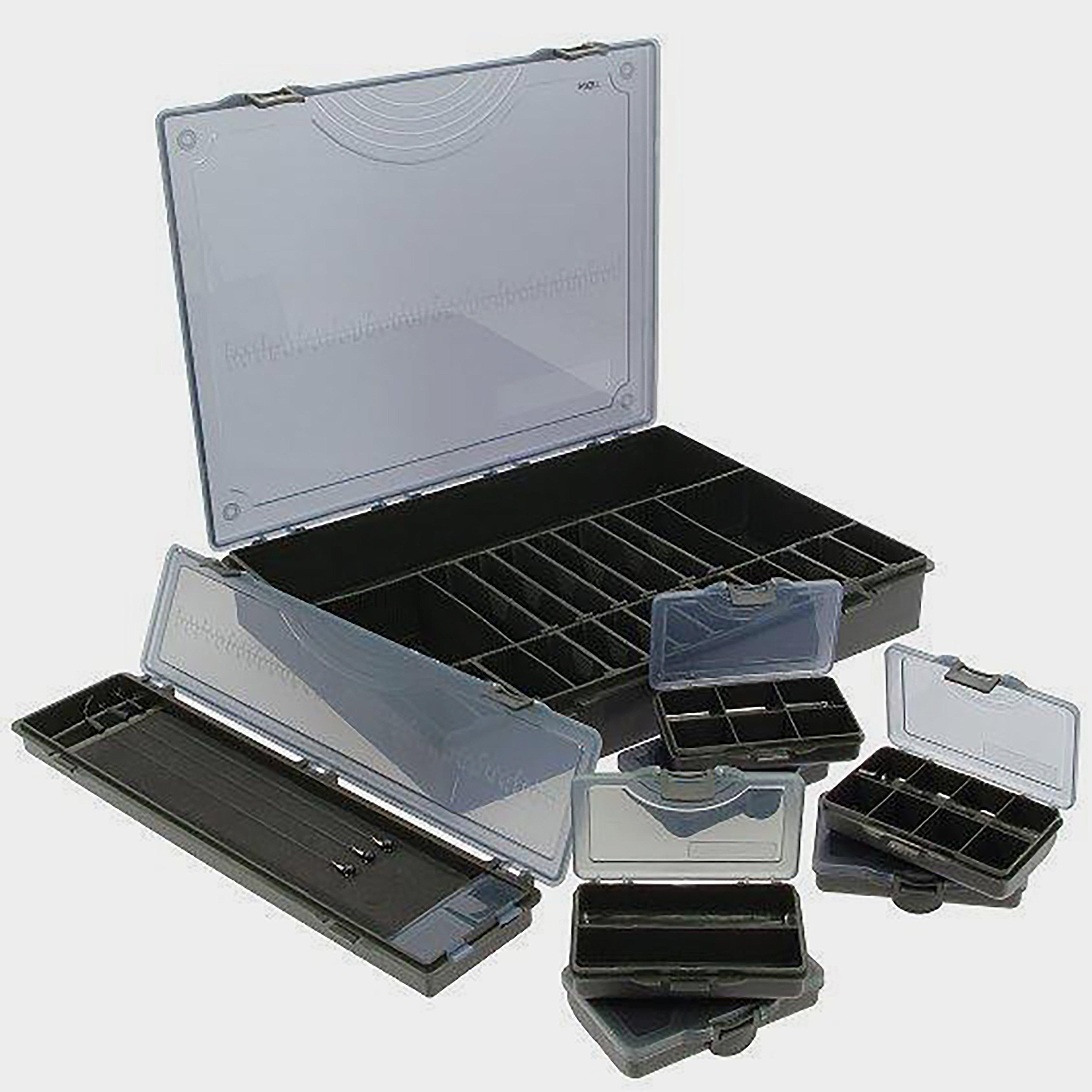 Image of NGT Deluxe Tackle Box & Six Boxes + Hair Rig Holder, Grey