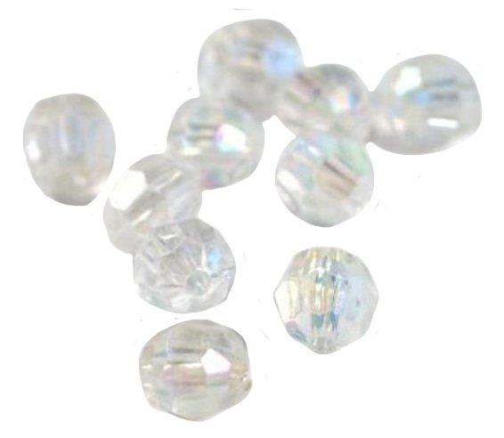 Image of FLADEN 10pk Clear Glass 8mm Beads, White