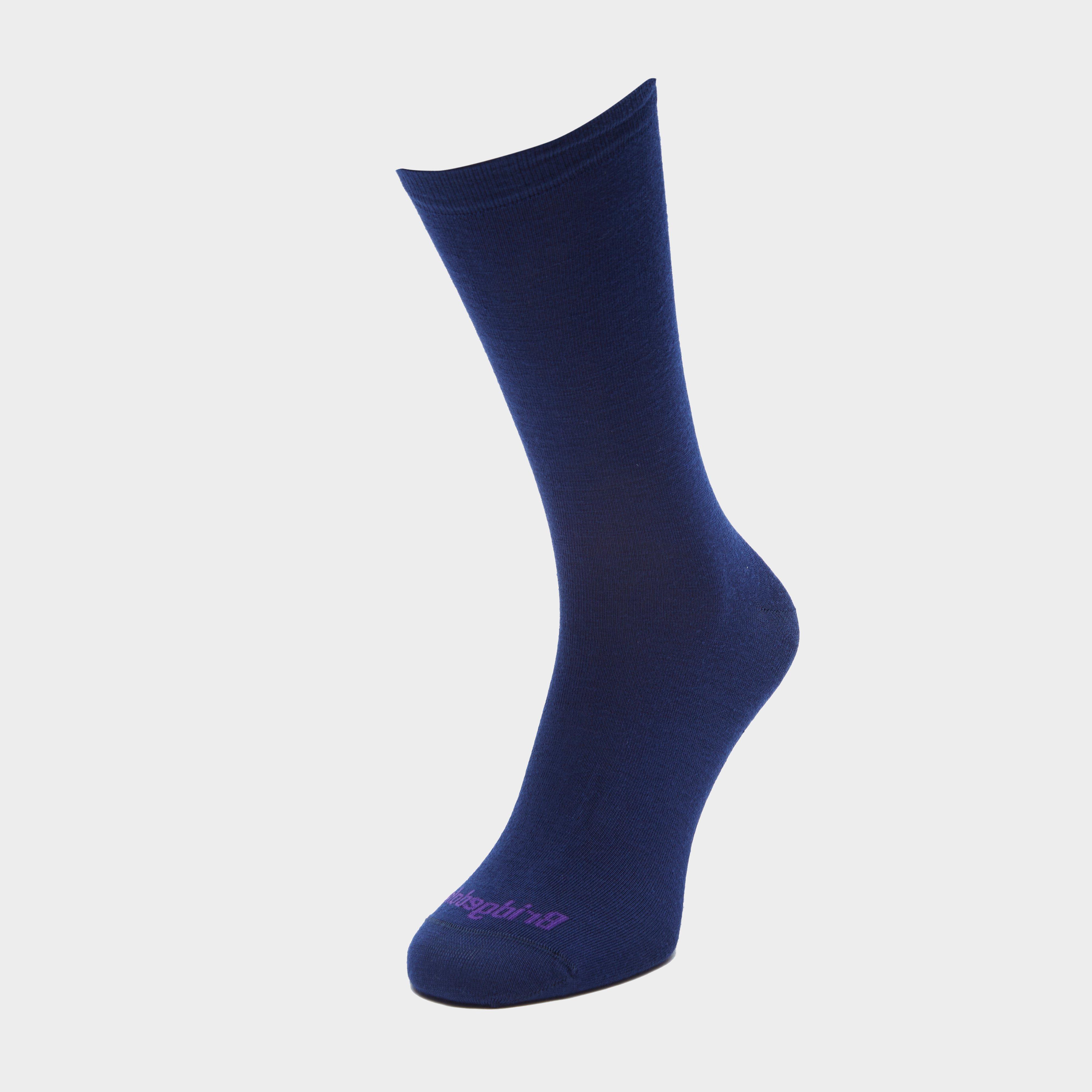 Image of Bridgedale Base Layer Thermal Liner Boot Socks (2 Pairs), Navy