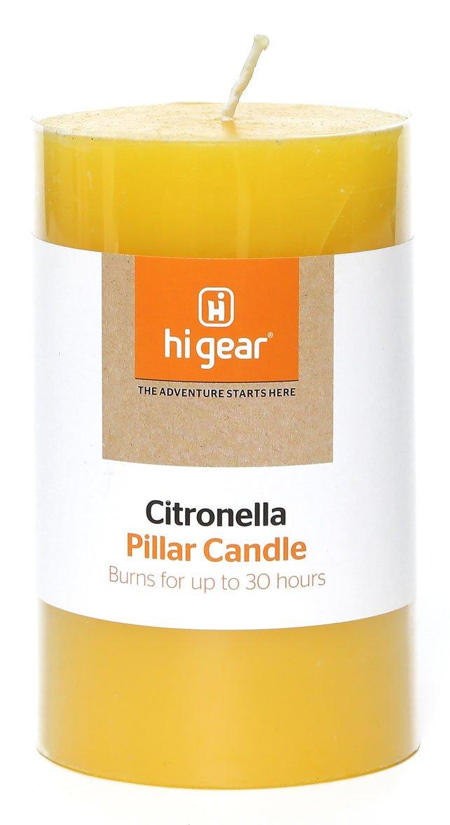 Image of HI-GEAR Citronella Pillar Candle, Yellow