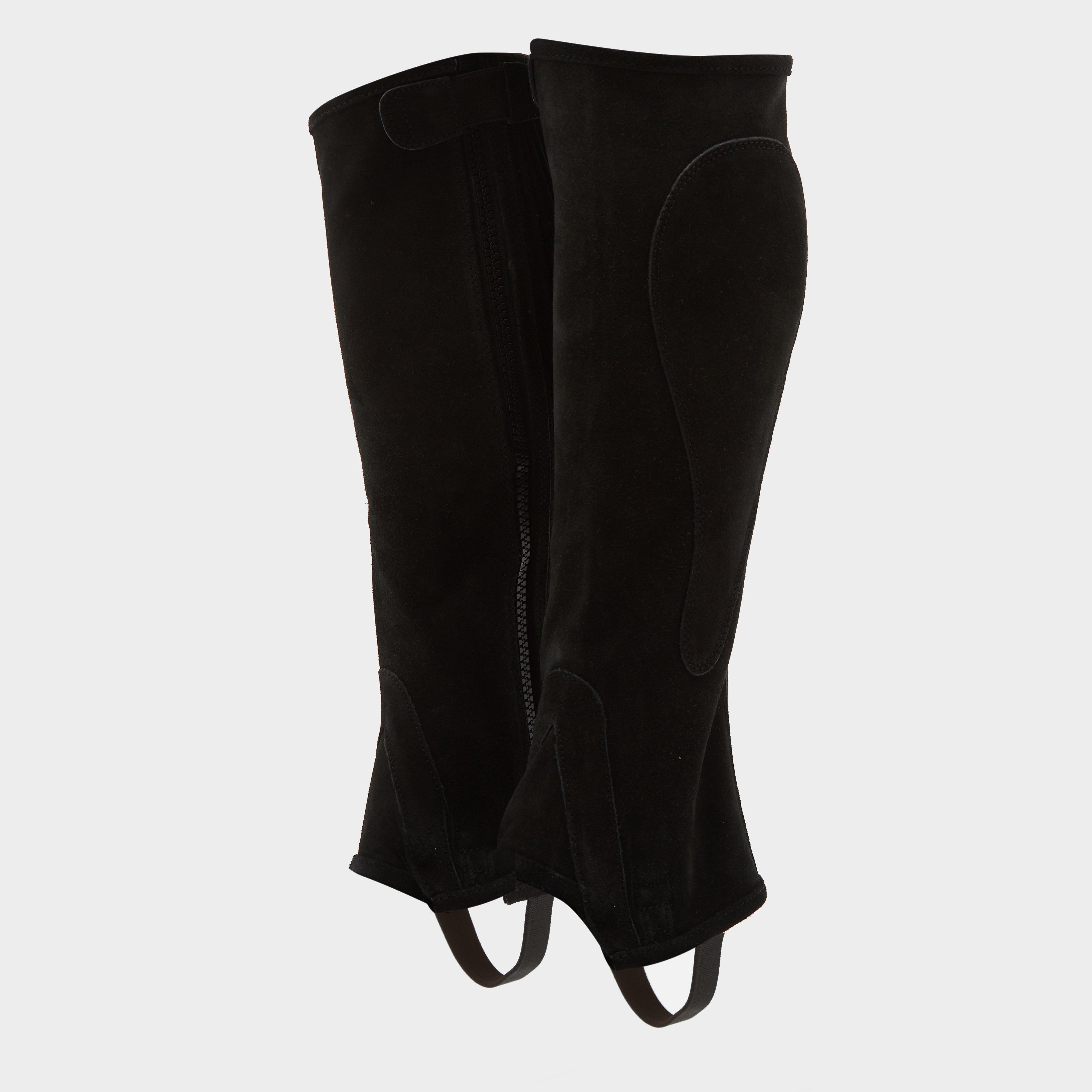  Moretta Adults Suede Half Chaps Black, Black