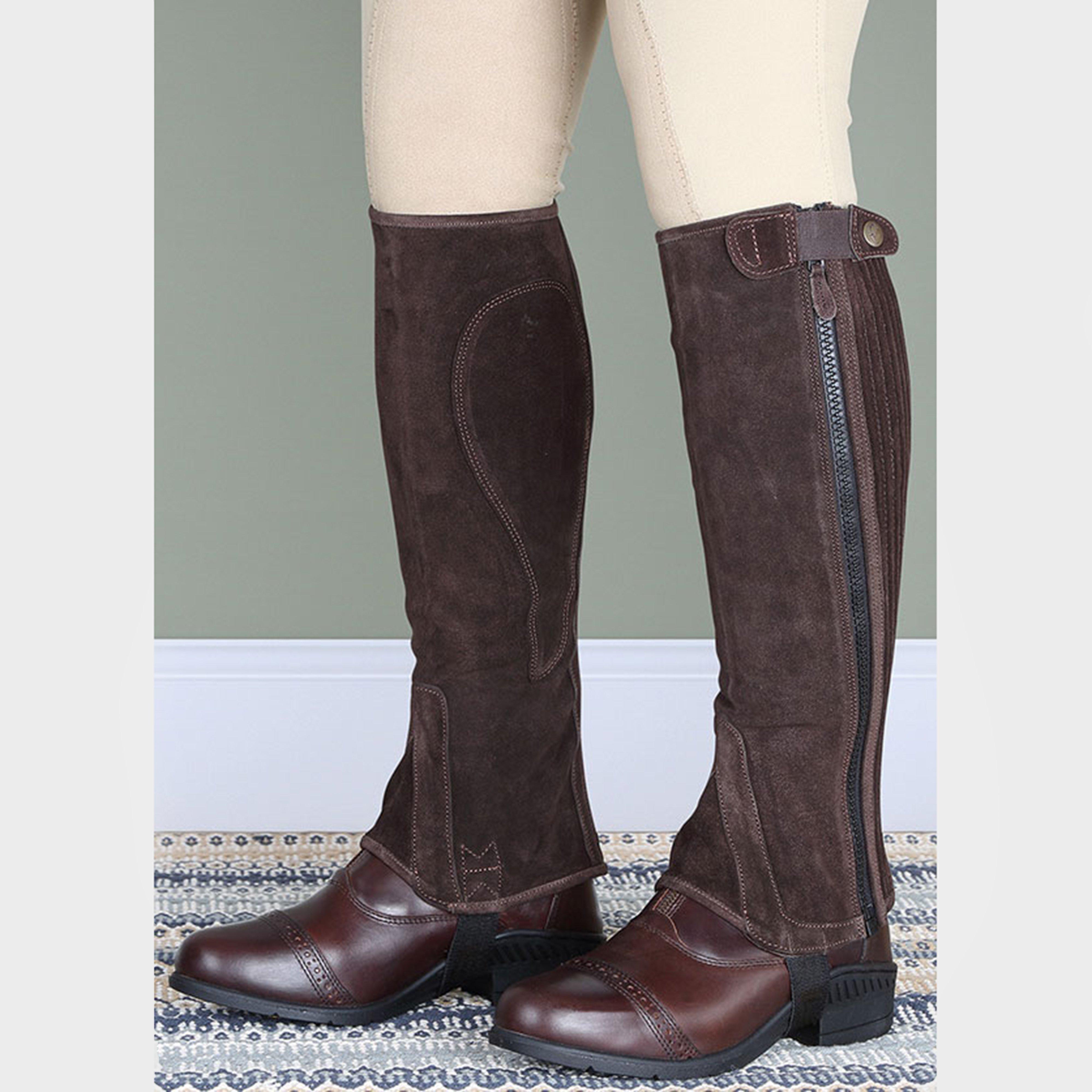 Image of Moretta Adults Suede Half Chaps Brown, Brown