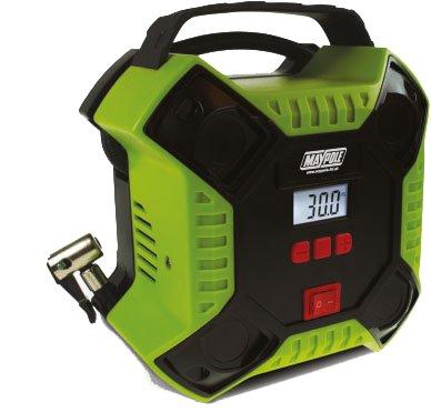  Maypole 12V Air Compressor Auto Digi, Green