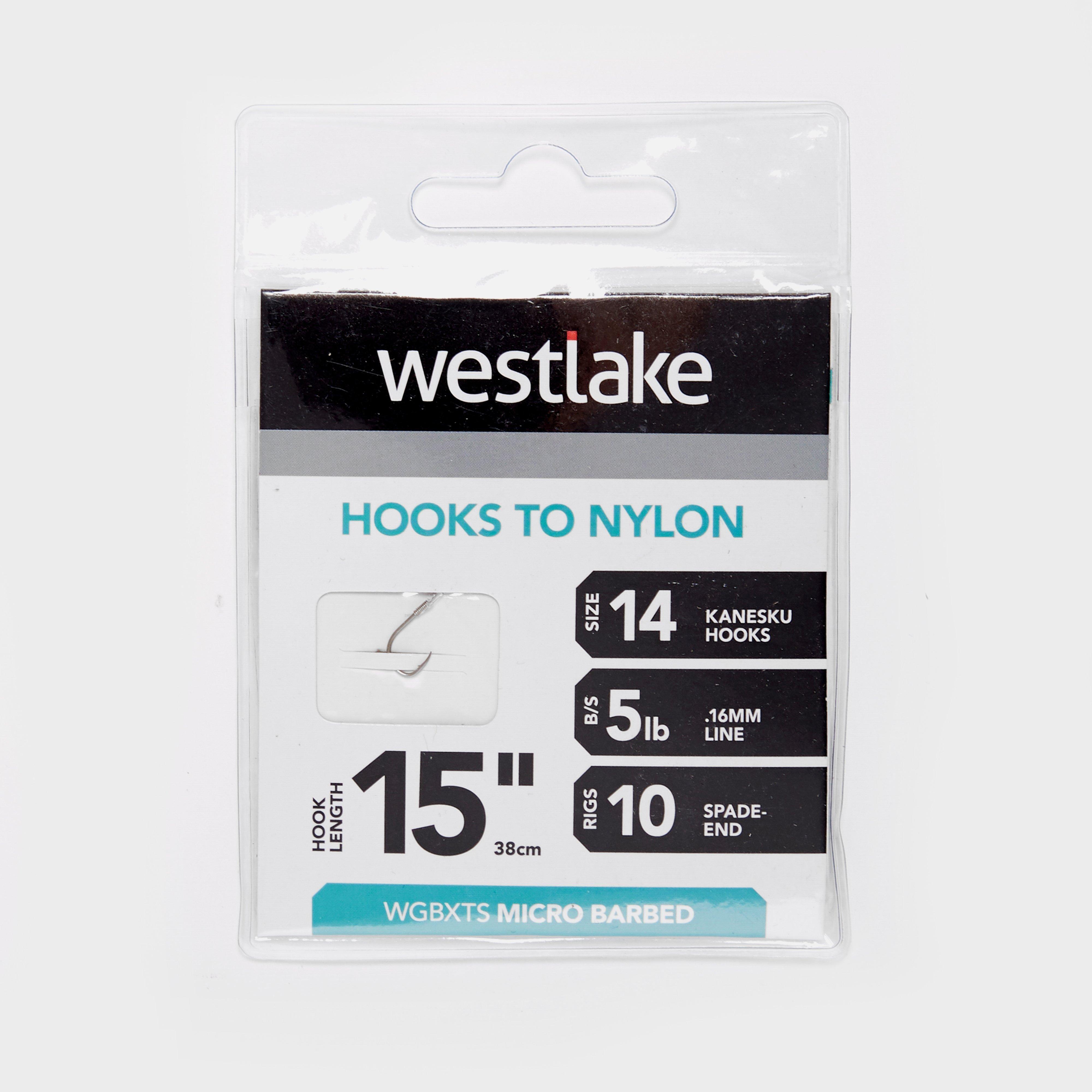 Image of Westlake Extra Strong Micro-Barbed Hooks to Nylon (Size 14), Silver
