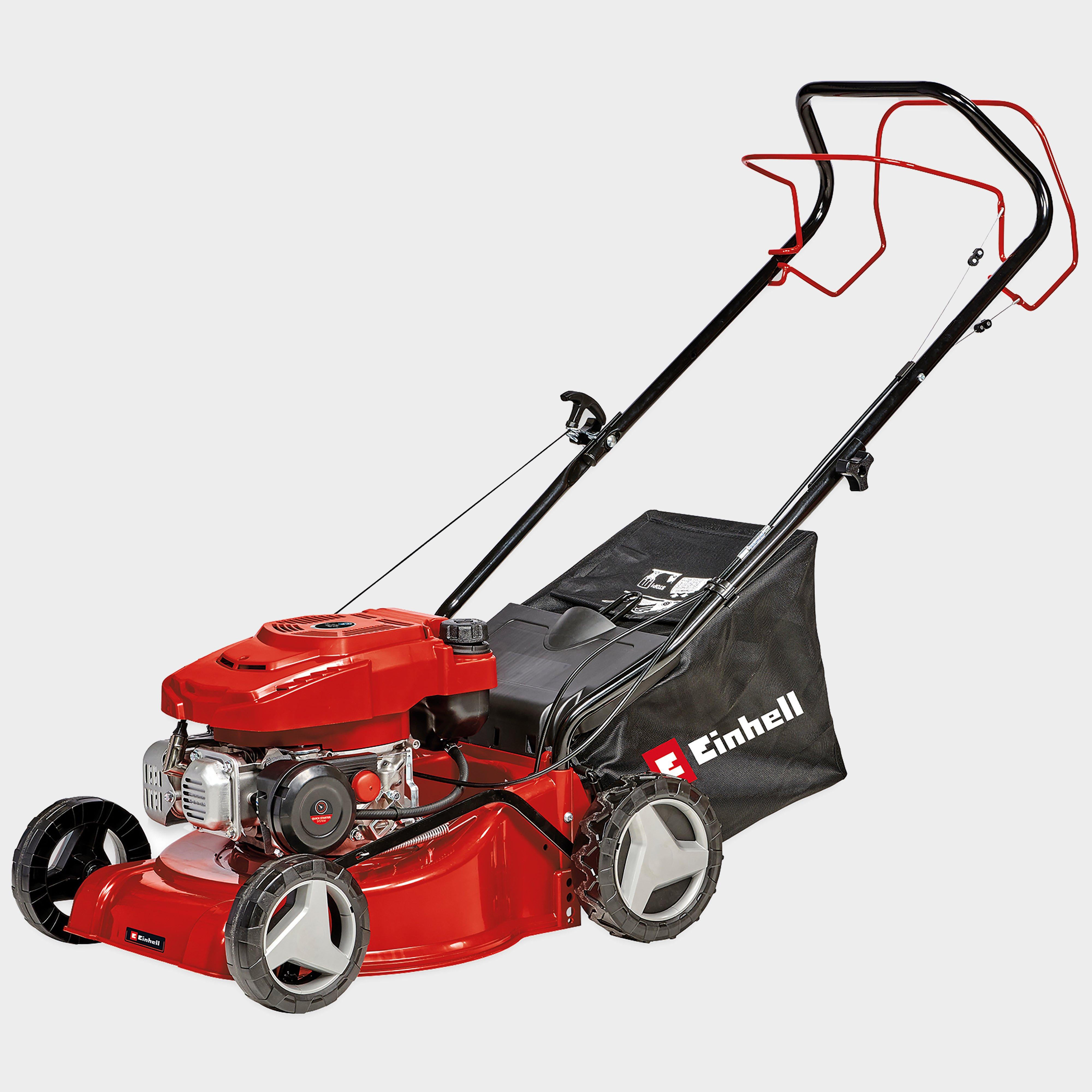 Image of Einhell 40cm Petrol Lawnmower Self Propelled 4-stroke Engine 45l Grass Box, Red