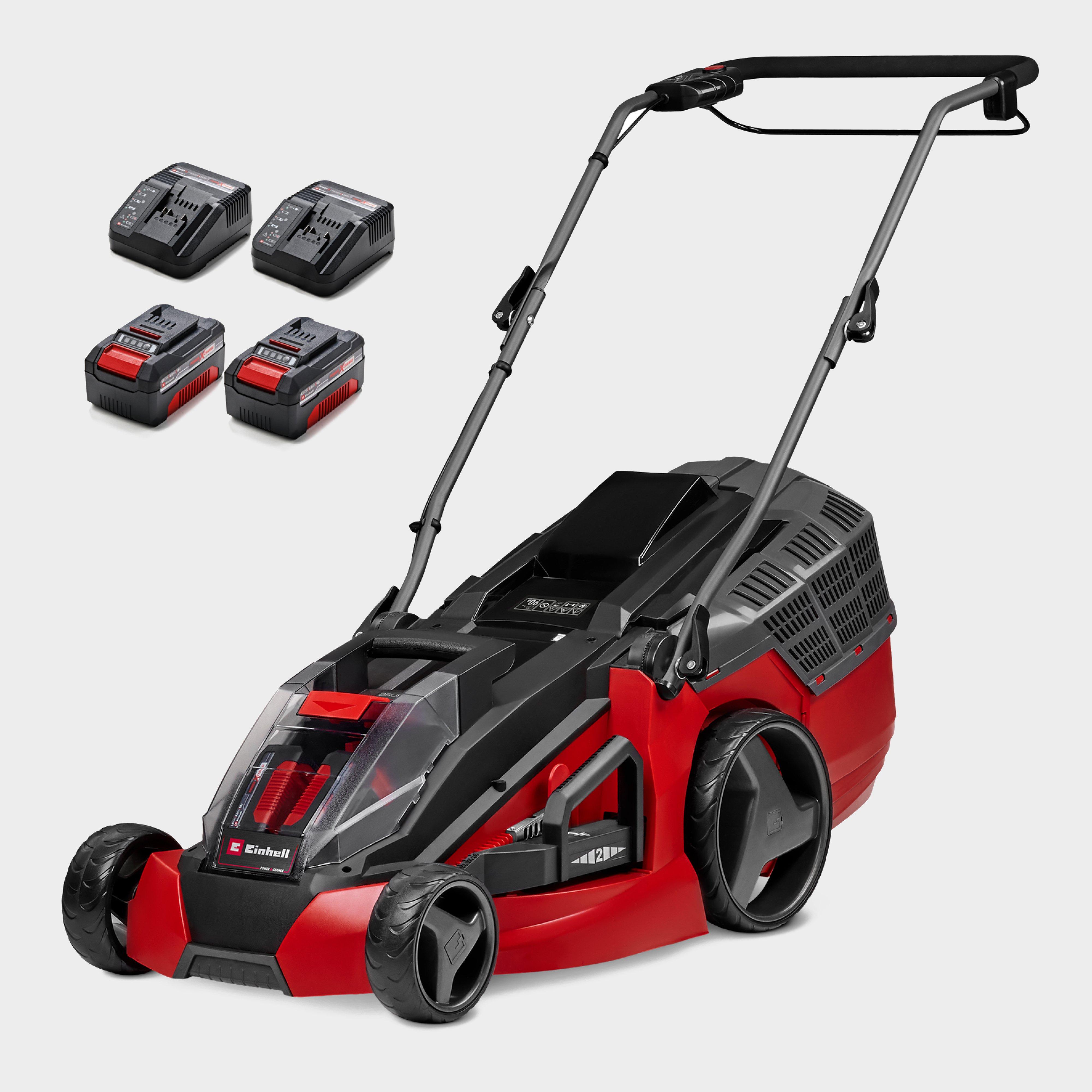 Image of Einhell PXC Cordless 43cm Rotary Lawnmower 43cm With Battery And Charger Brushless 36v, Red