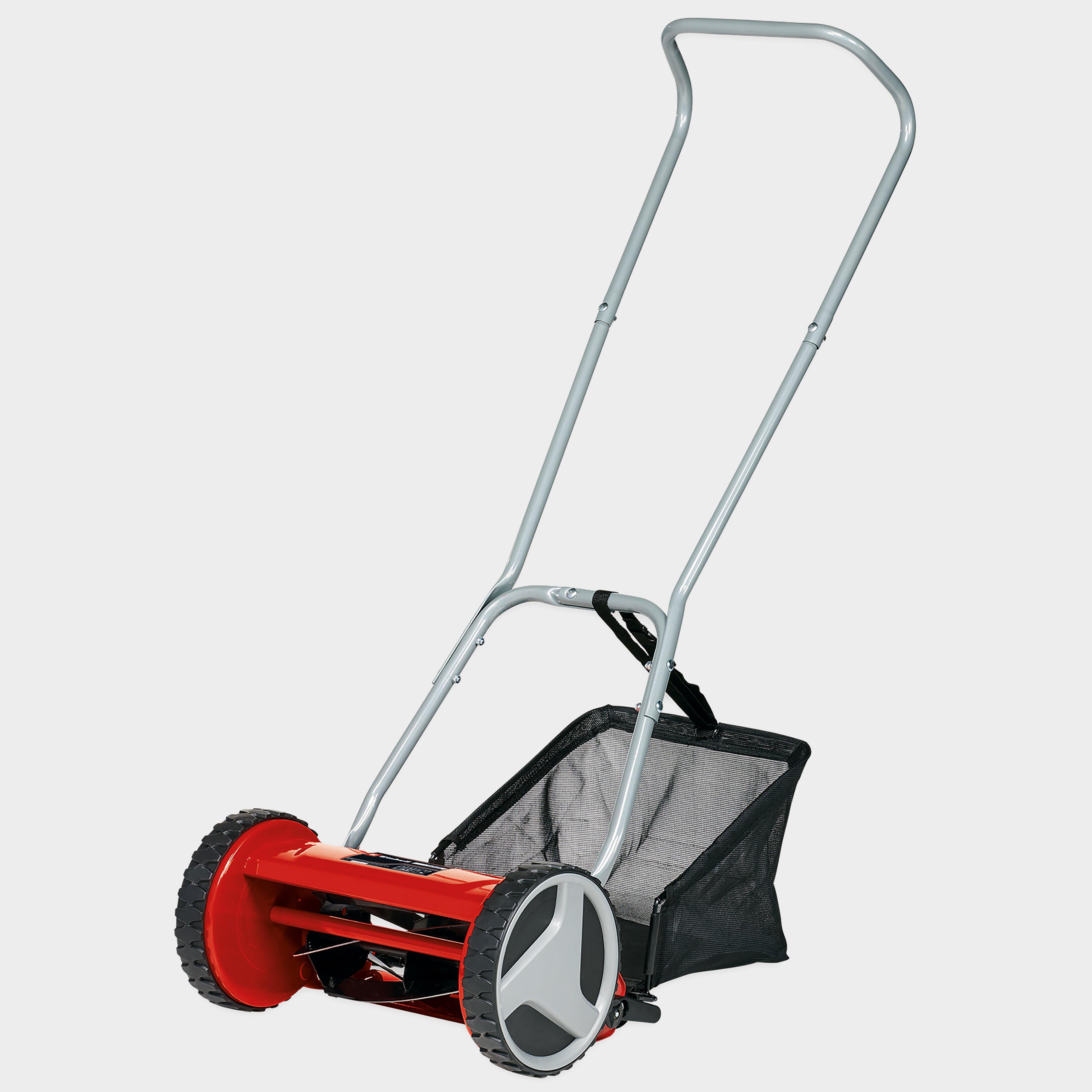 Image of Einhell 30cm Manual Cylinder Lawnmower 16l Grass Box, 13-37mm Cutting Height, Red