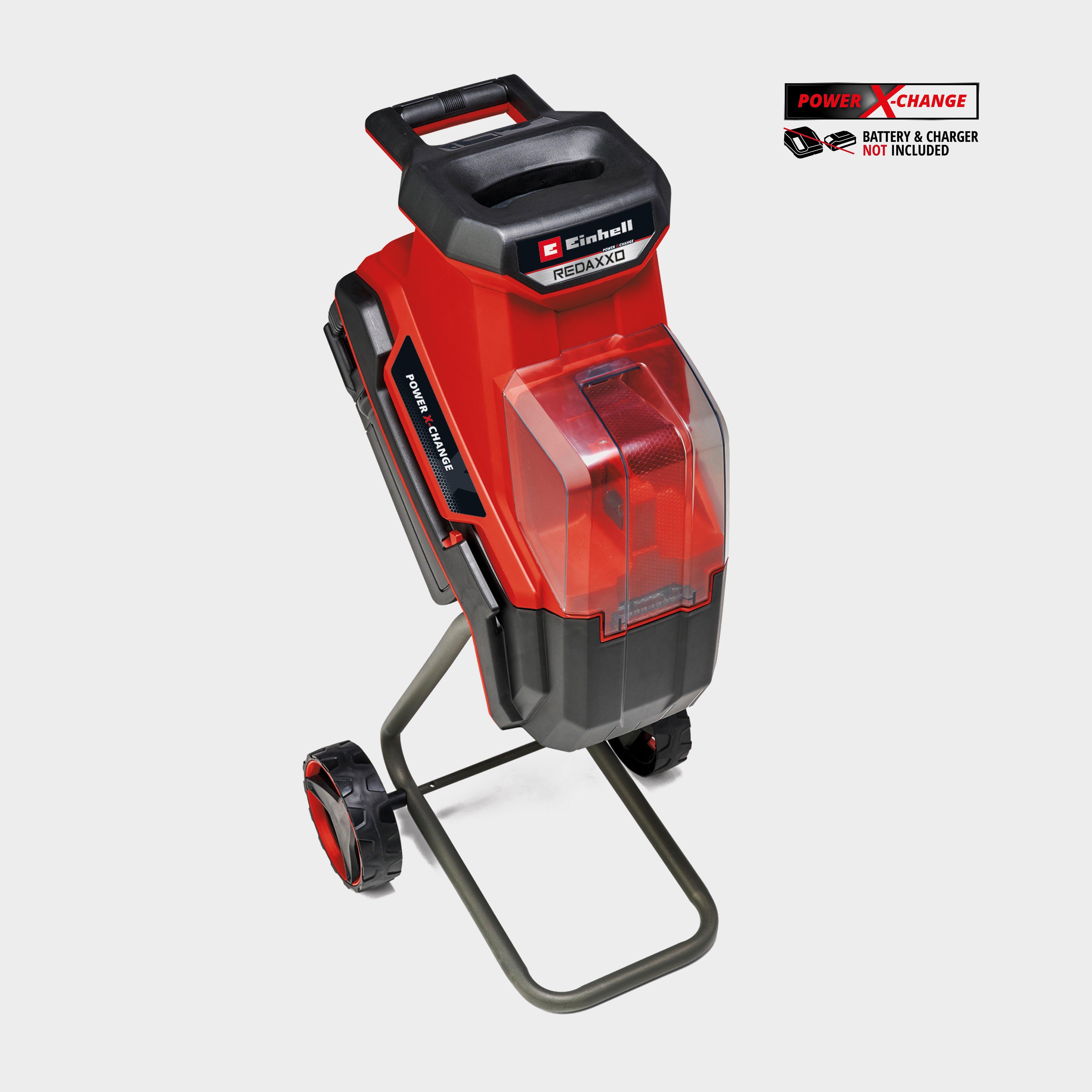 Image of Einhell PXC Cordless Garden Shredder 36v With 55L Waste Bag - Body Only, Red