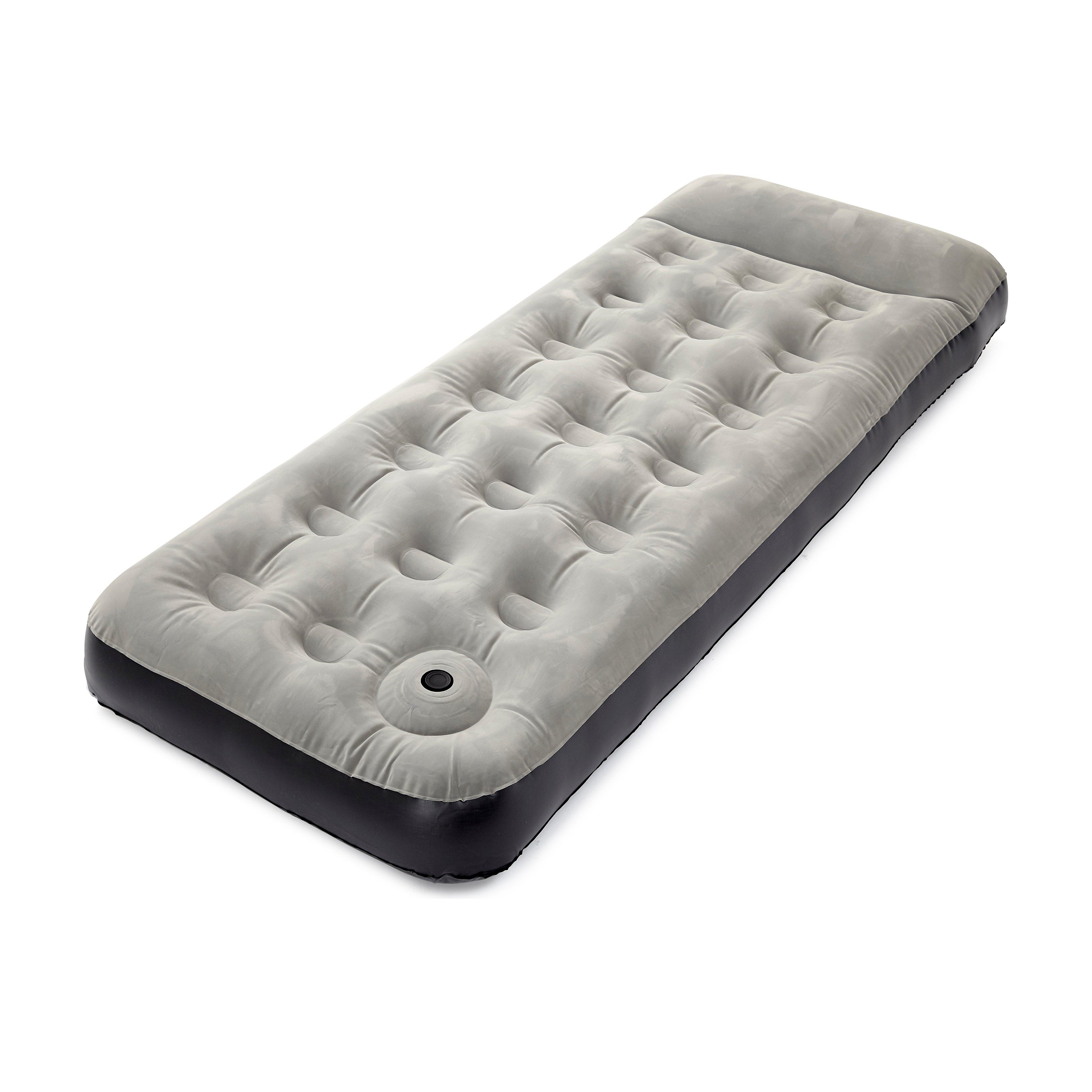 Image of HI-GEAR Deluxe Single Airbed with Pump, Grey
