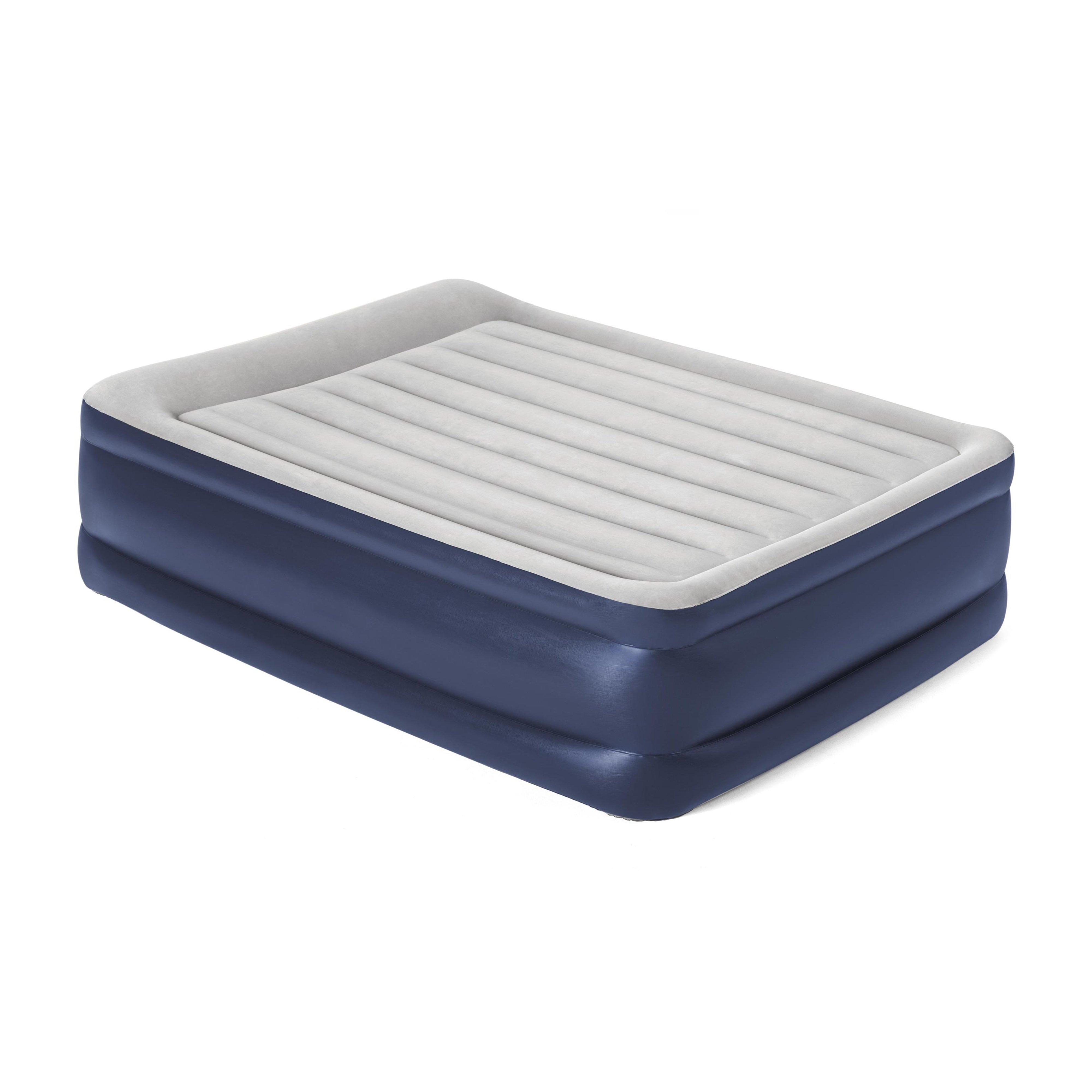  HI-GEAR High Rise Flock King Size Airbed, Blue